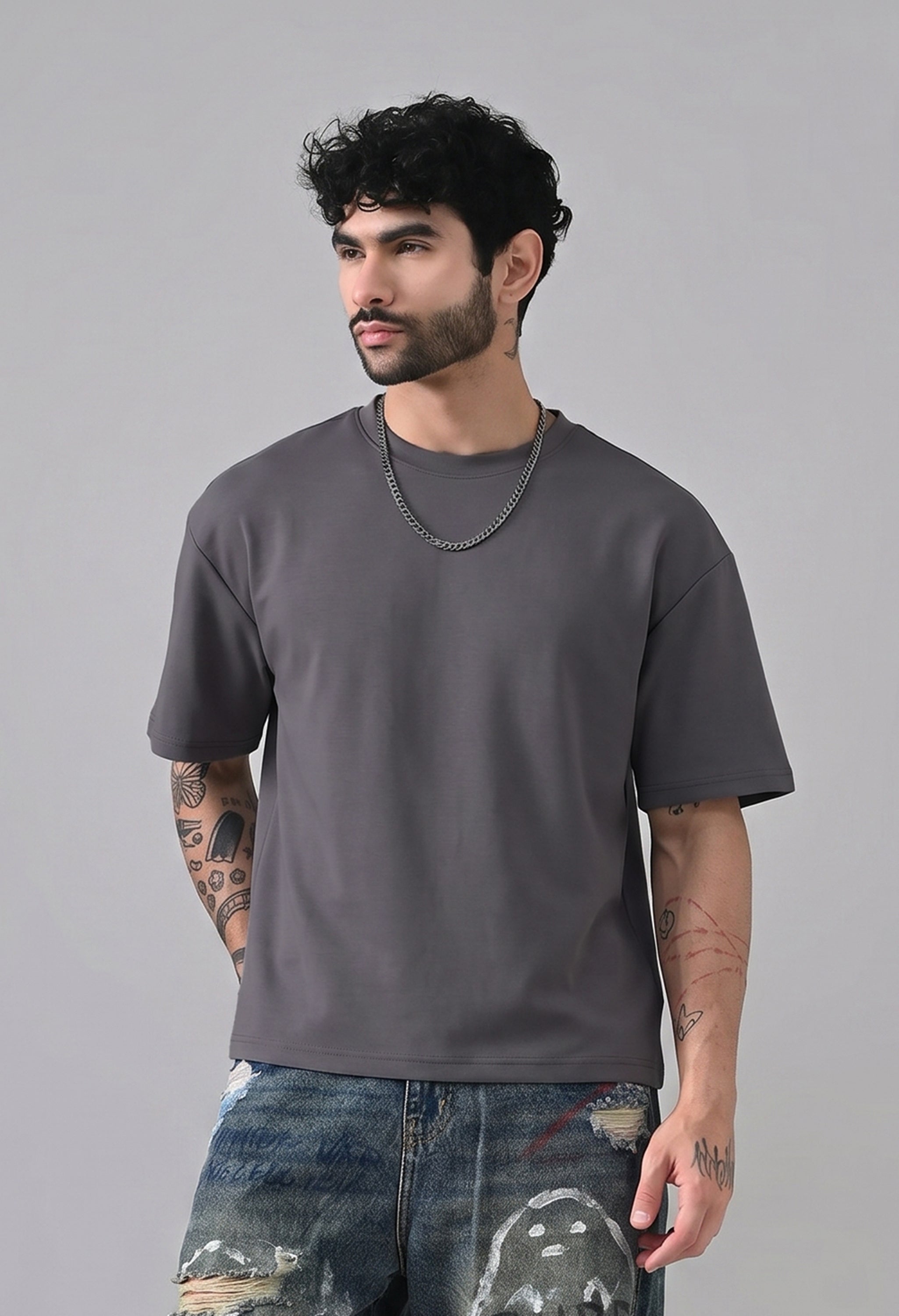 Toramoto Basic Tee- "Noir Grey"