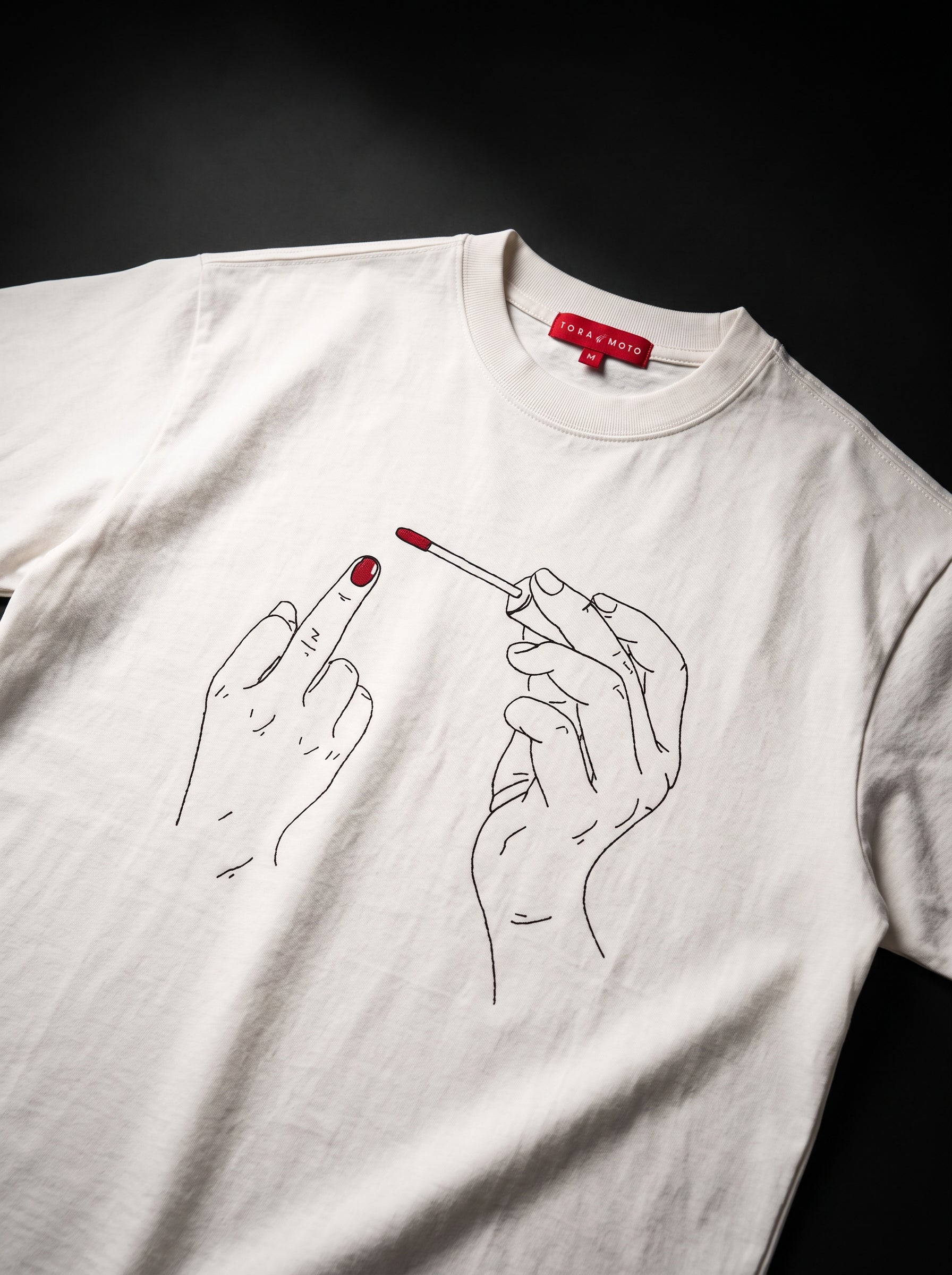 "The Gesture" T-Shirt -Raw White