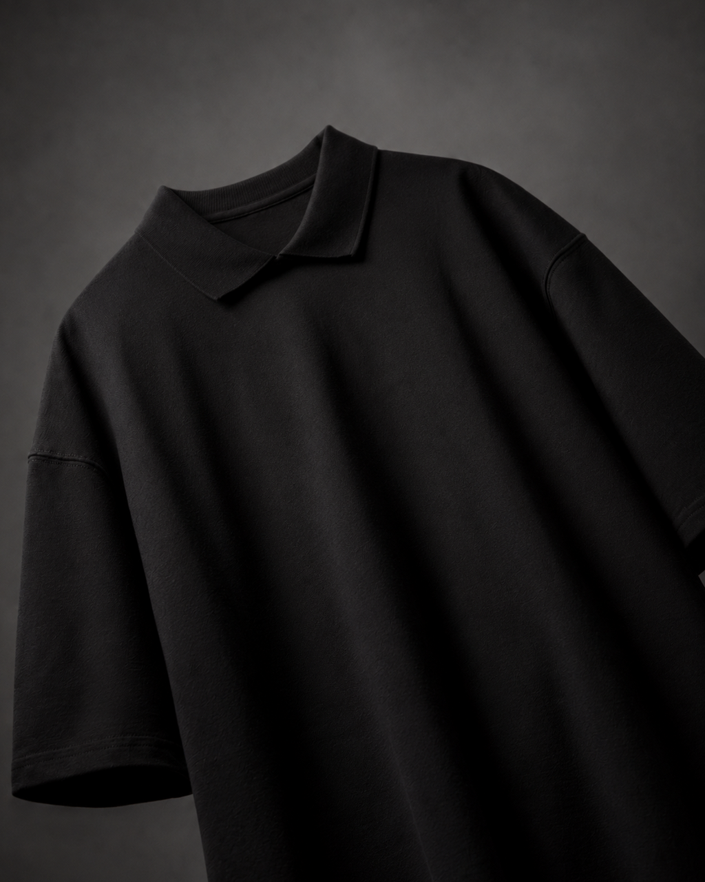 Shapeshift Polo-Obsidian Black [OVERSIZED FIT]