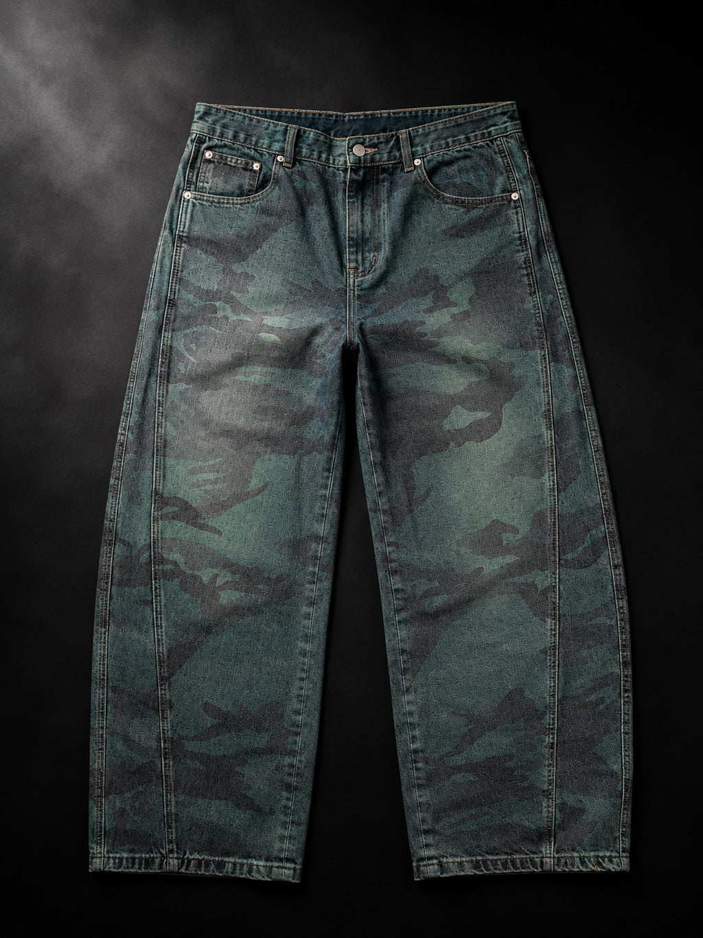 Phantom Camo Jeans-Olive Blue