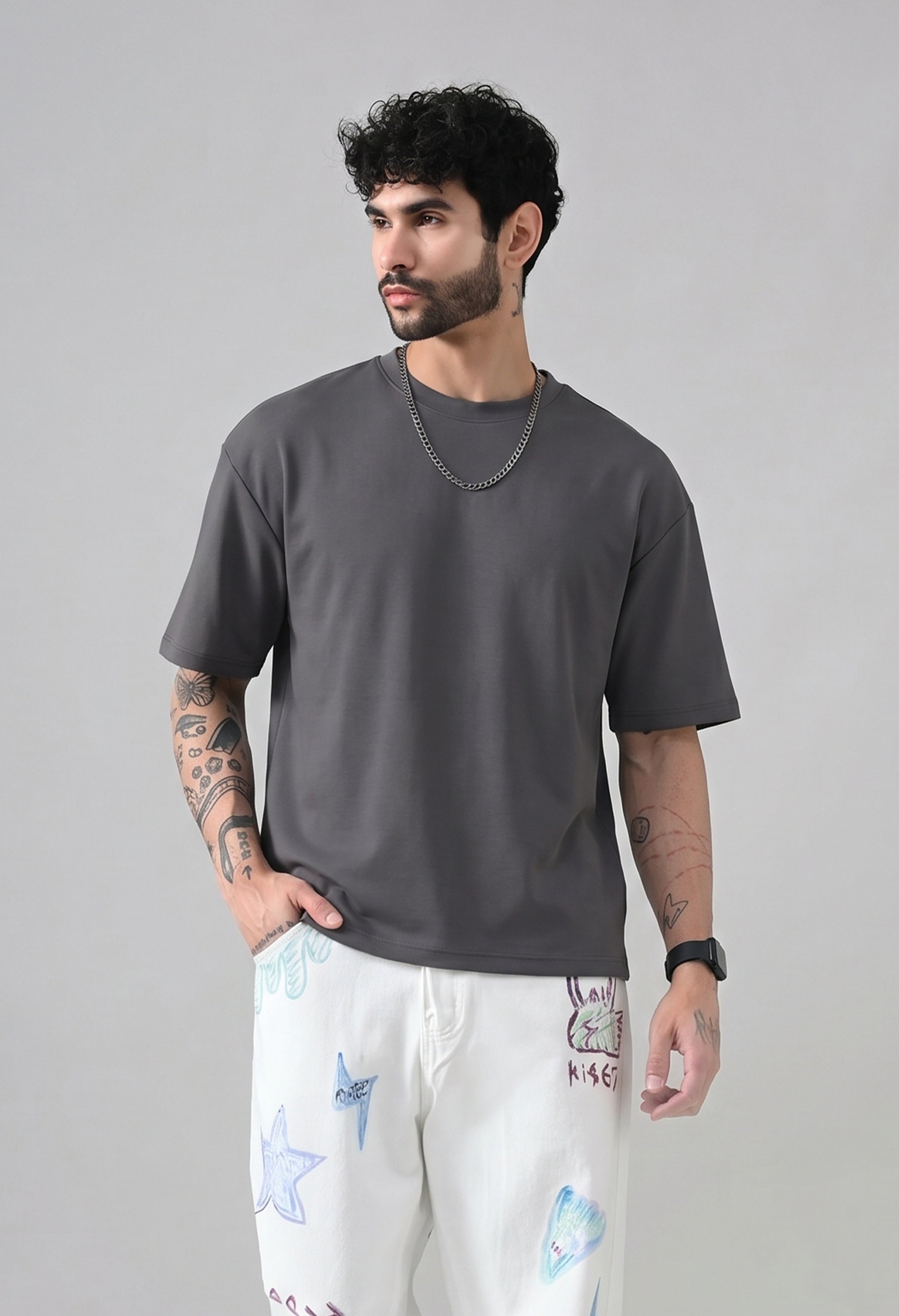 Toramoto Basic Tee- "Noir Grey"