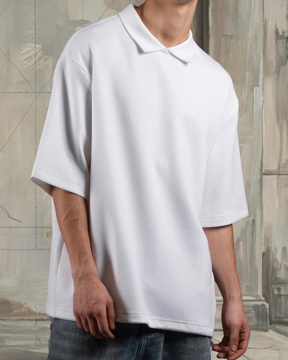 Shapeshift Polo-Studio White [OVERSIZED FIT]