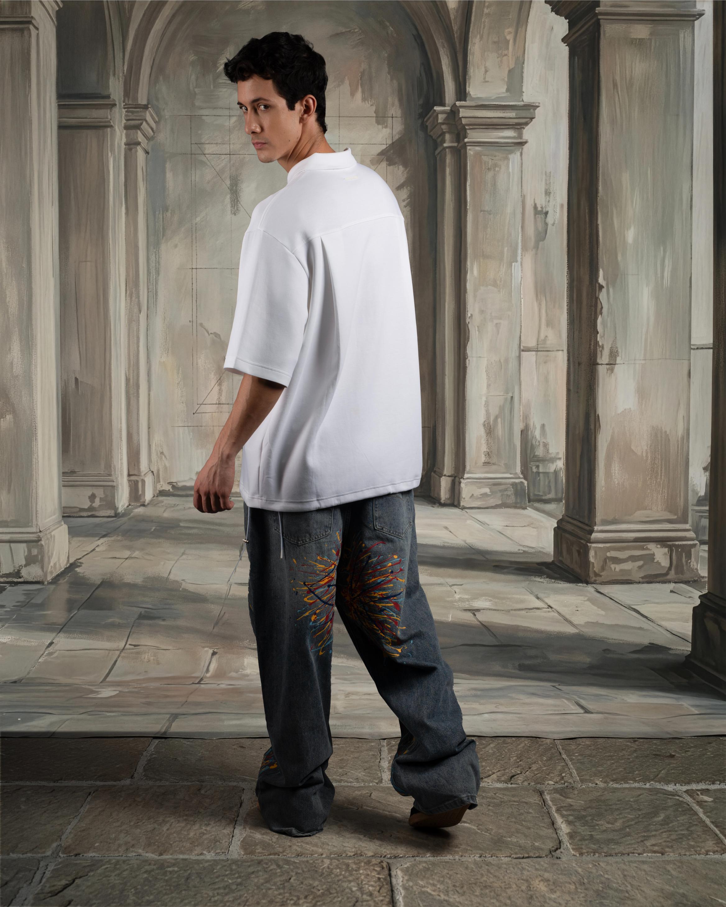 Shapeshift Polo-Studio White [OVERSIZED FIT]