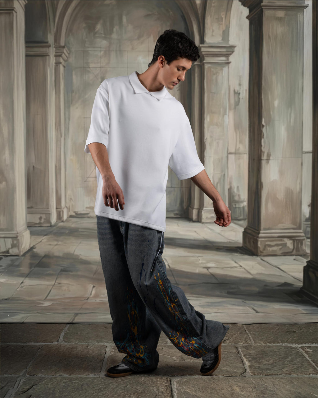 Shapeshift Polo-Studio White [OVERSIZED FIT]