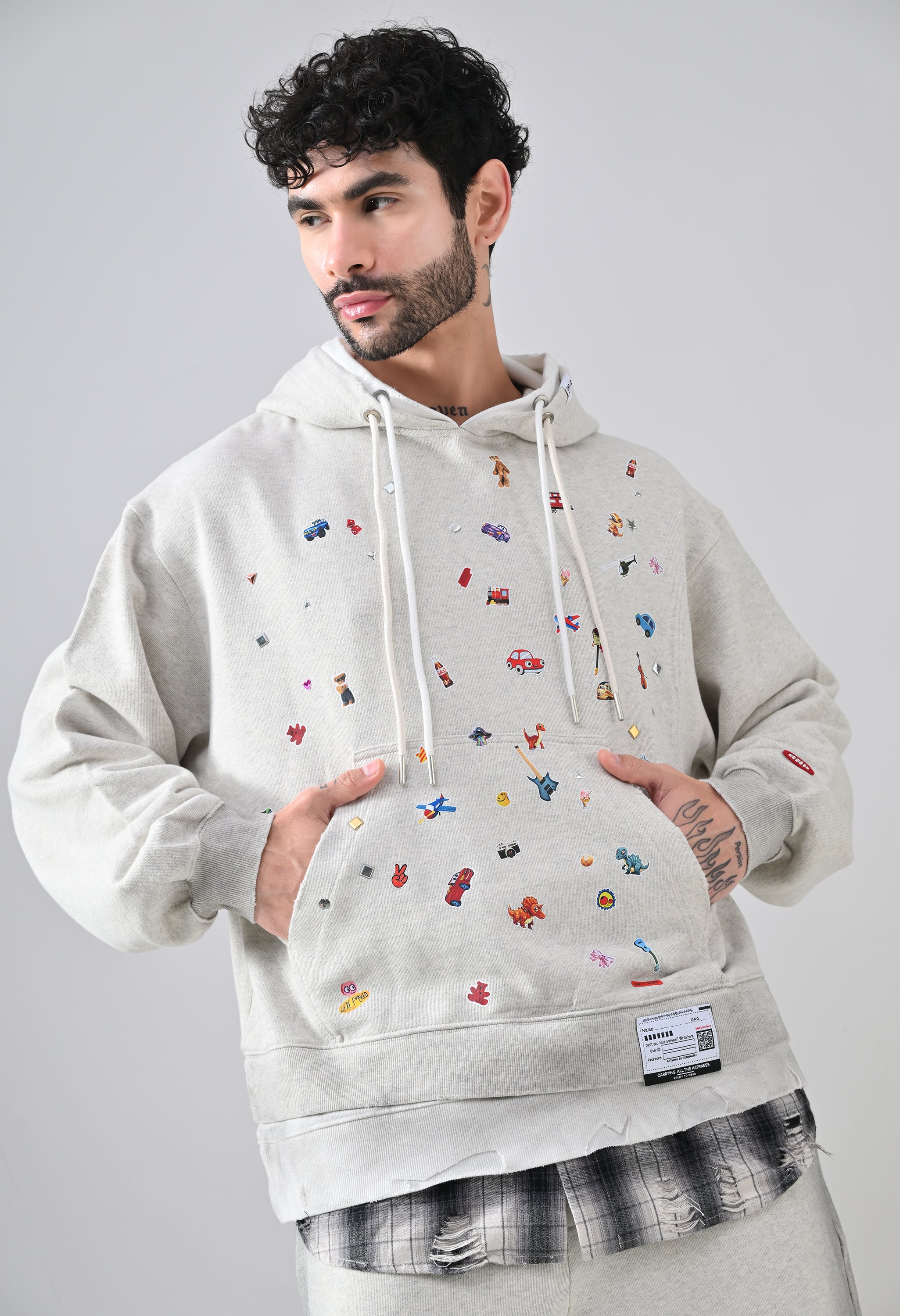 Pixel Pop Relaxed Hoodie