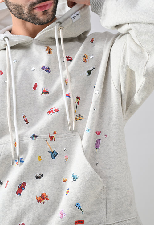 Pixel Pop Relaxed Hoodie