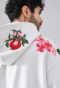 Pom Drip Hoodie White