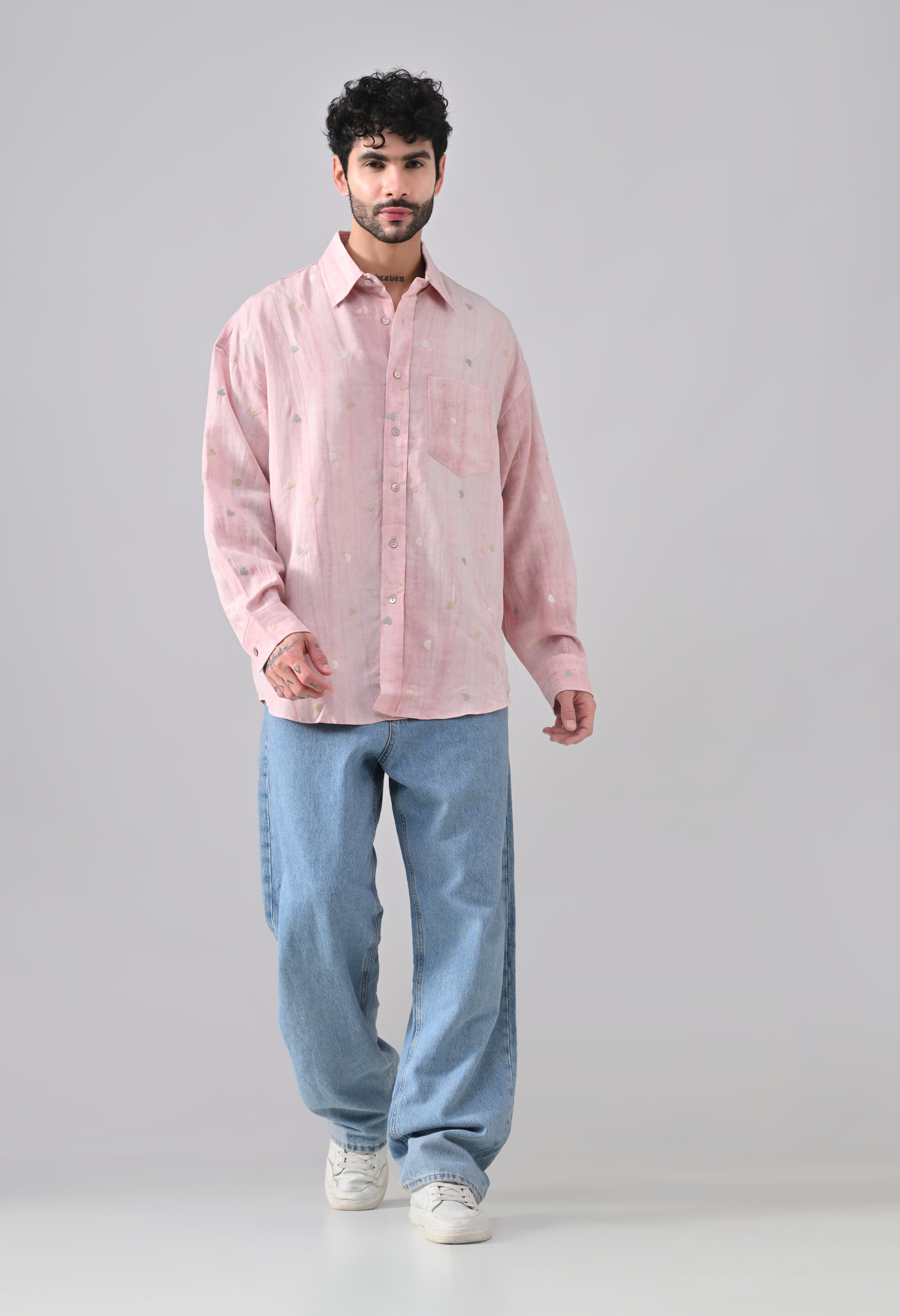 Pastel Heartfall Oversize Shirt