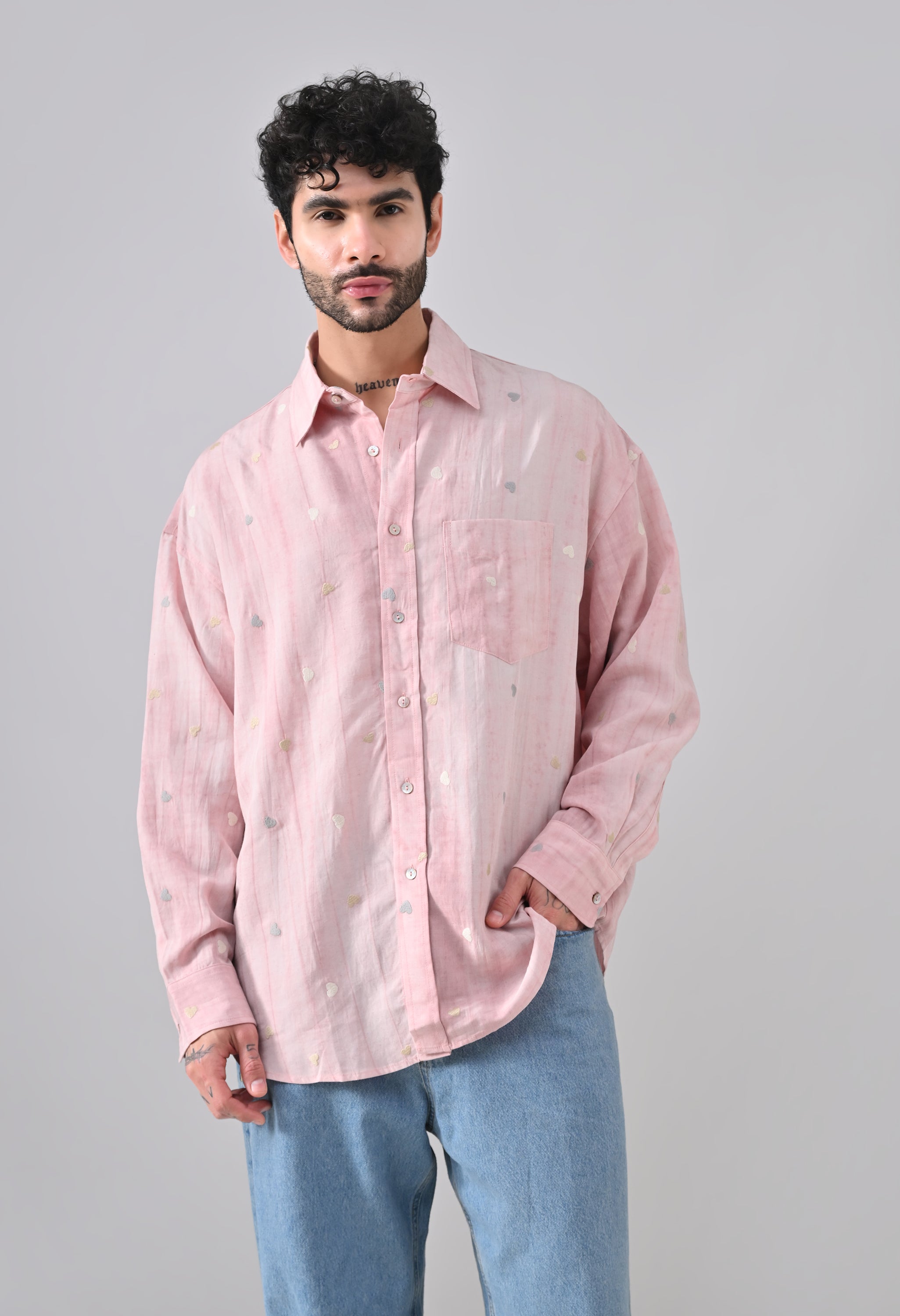 Pastel Heartfall Oversize Shirt