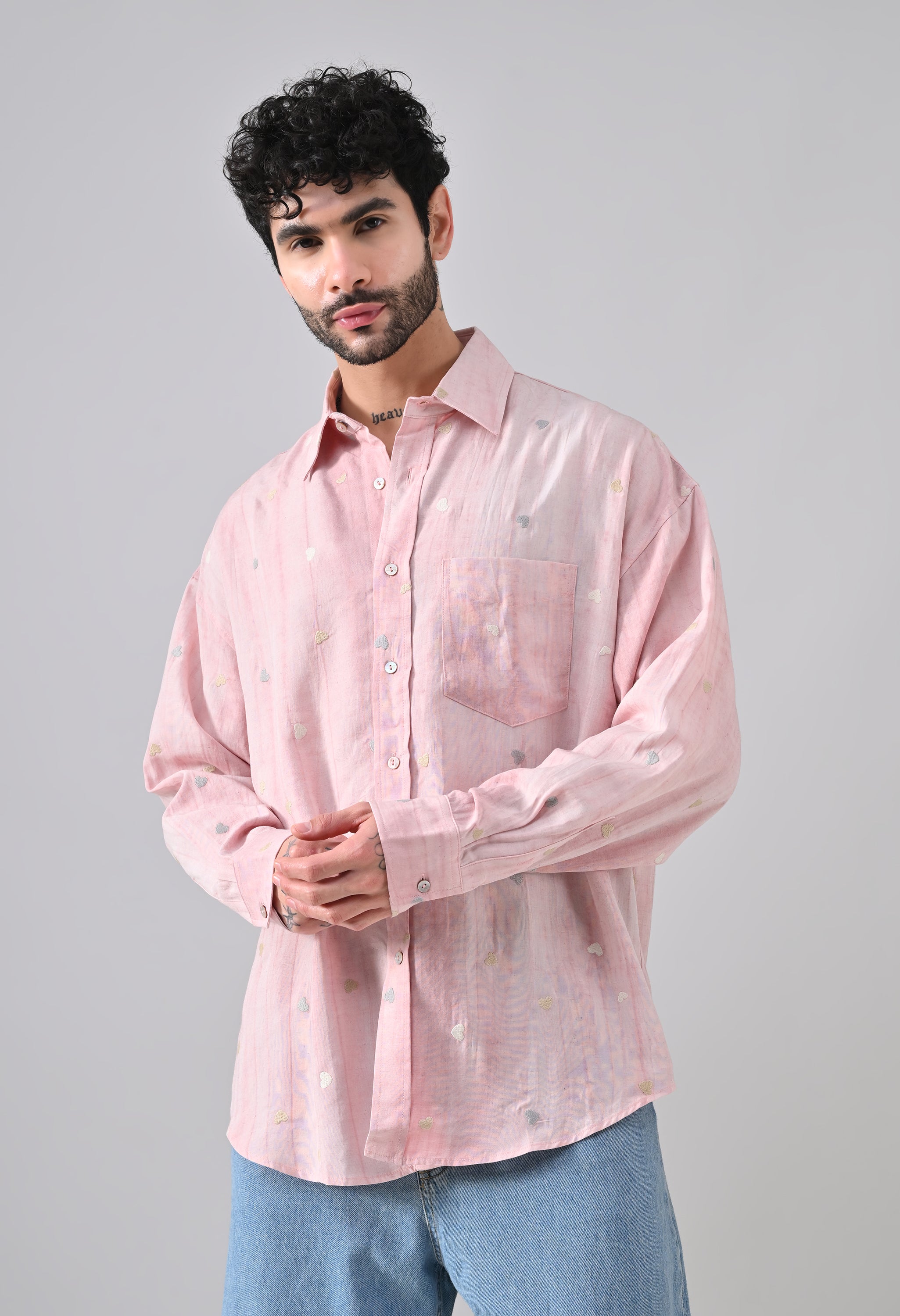 Pastel Heartfall Oversize Shirt