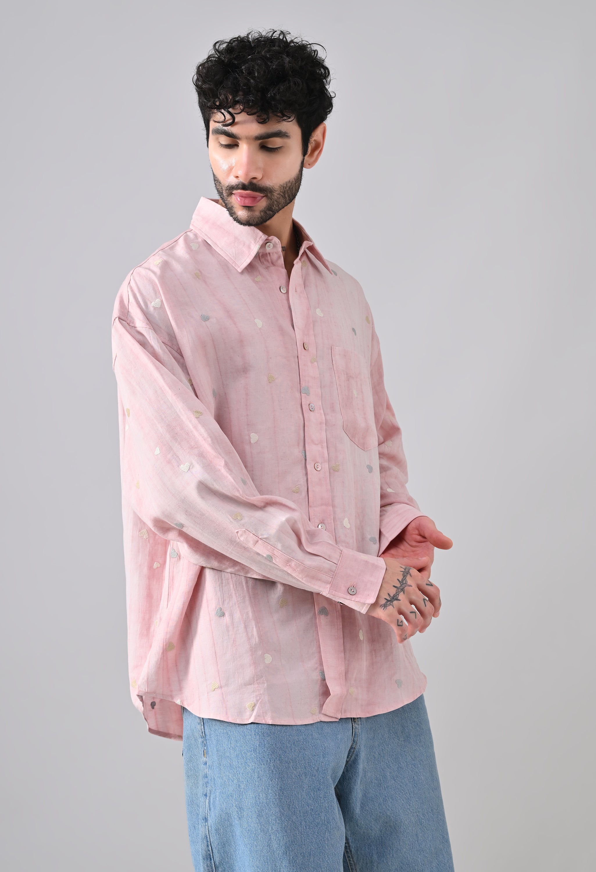 Pastel Heartfall Oversize Shirt