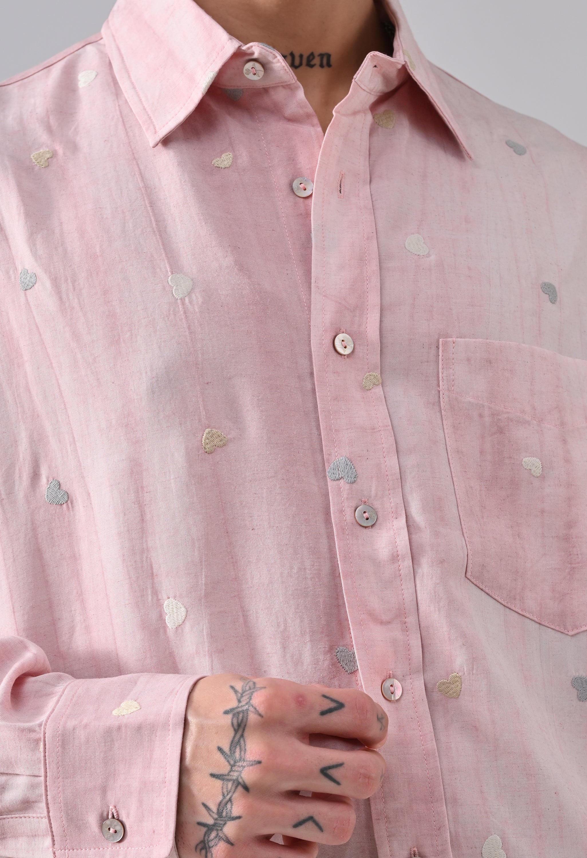 Pastel Heartfall Oversize Shirt