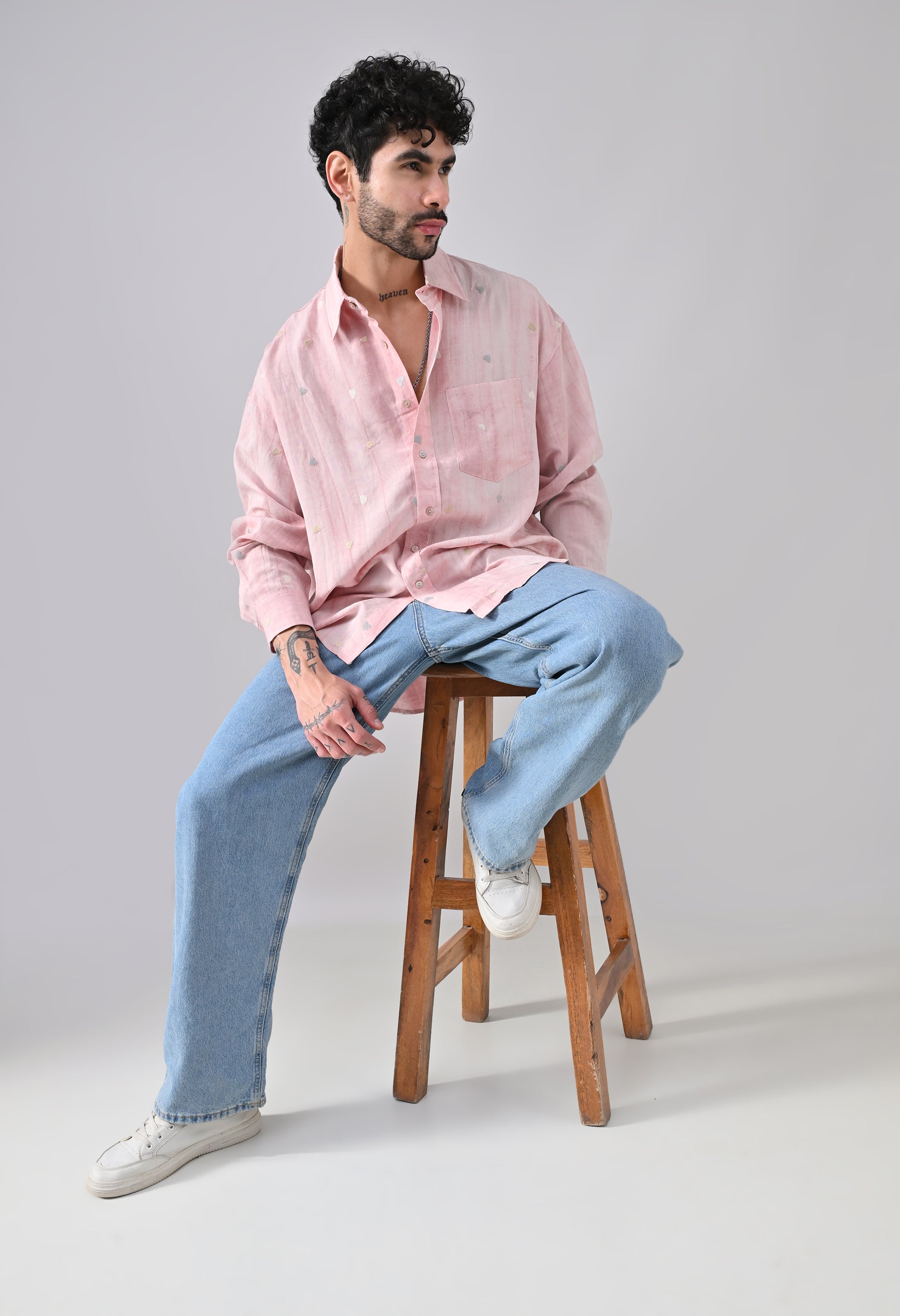 Pastel Heartfall Oversize Shirt