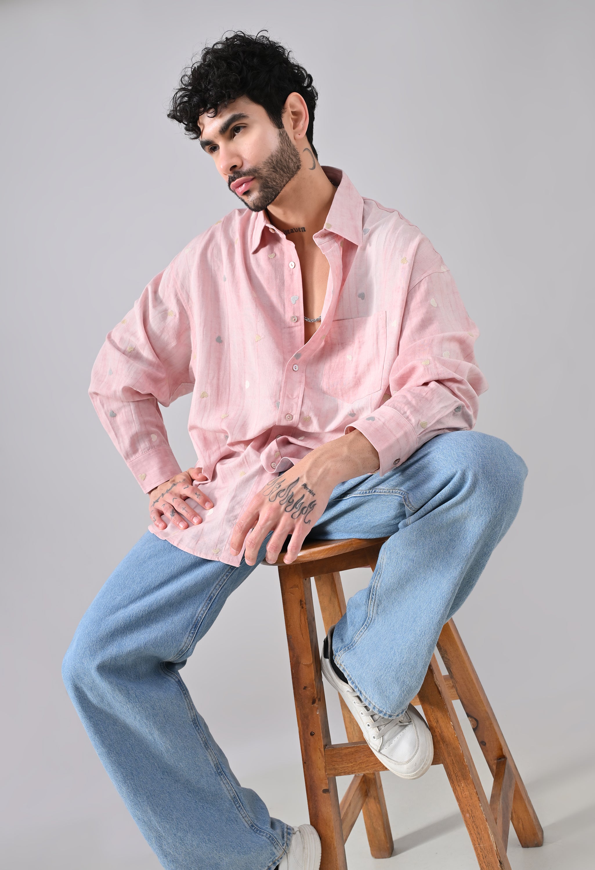 Pastel Heartfall Oversize Shirt