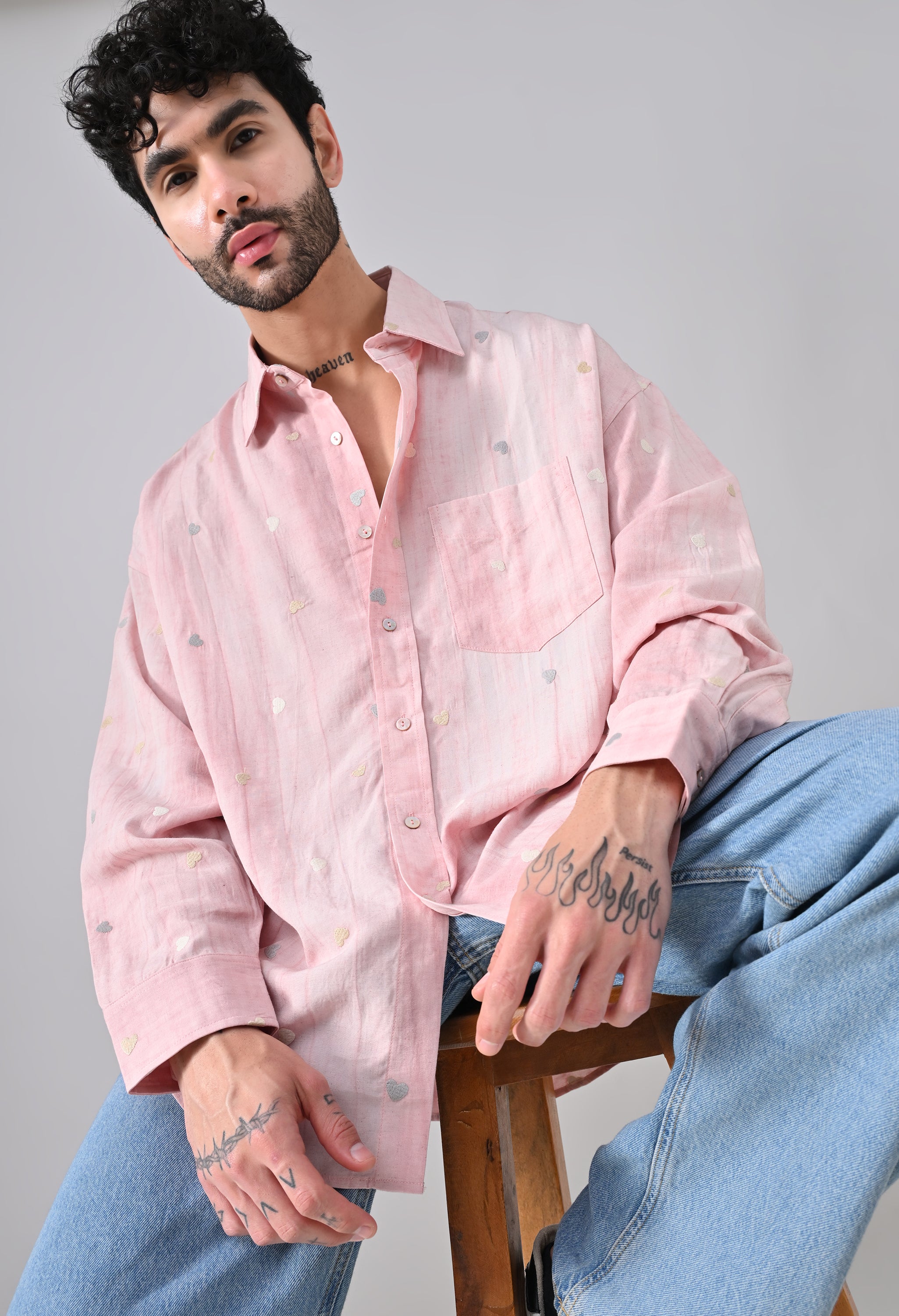 Pastel Heartfall Oversize Shirt