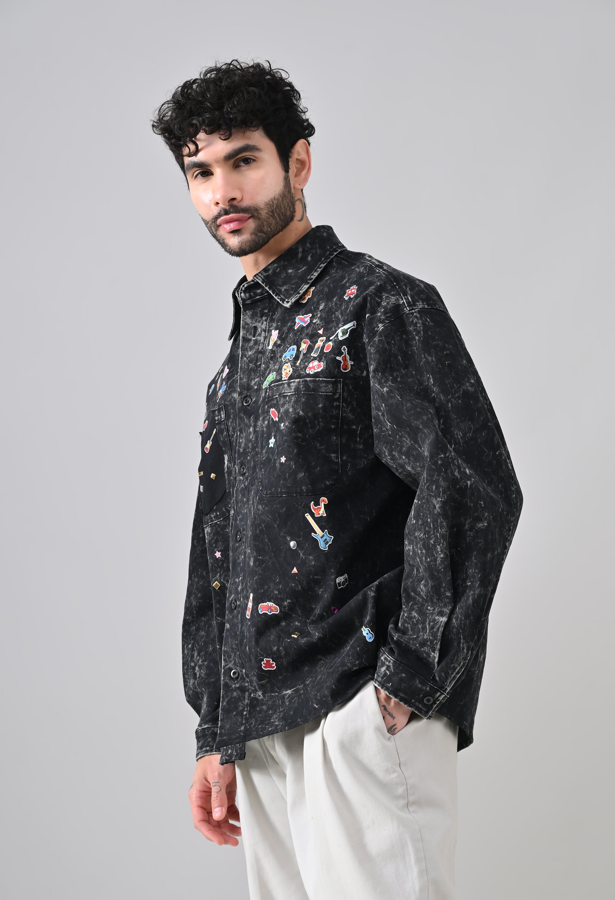 Pixel Pop Denim Shirt