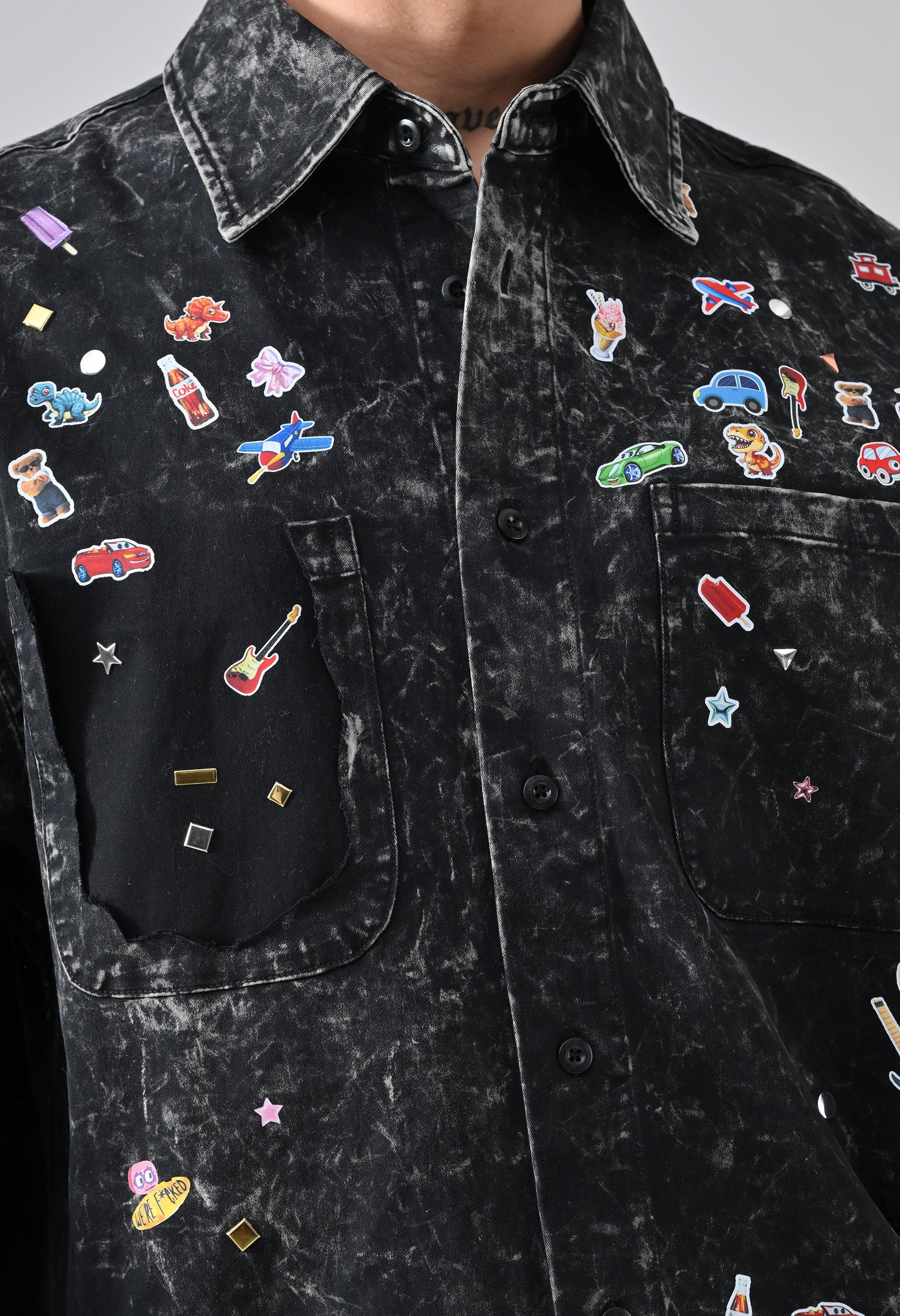 Pixel Pop Denim Shirt