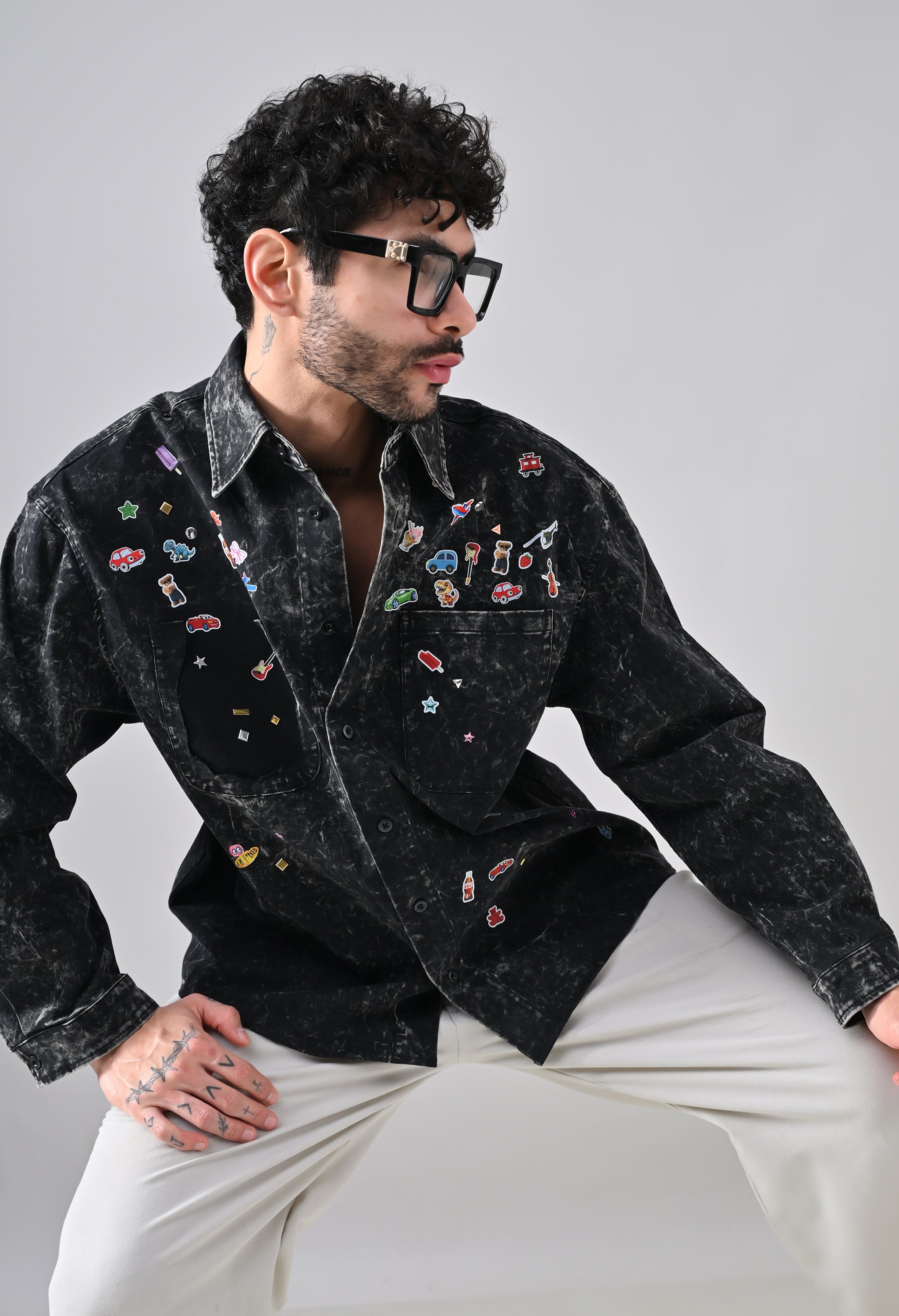 Pixel Pop Denim Shirt