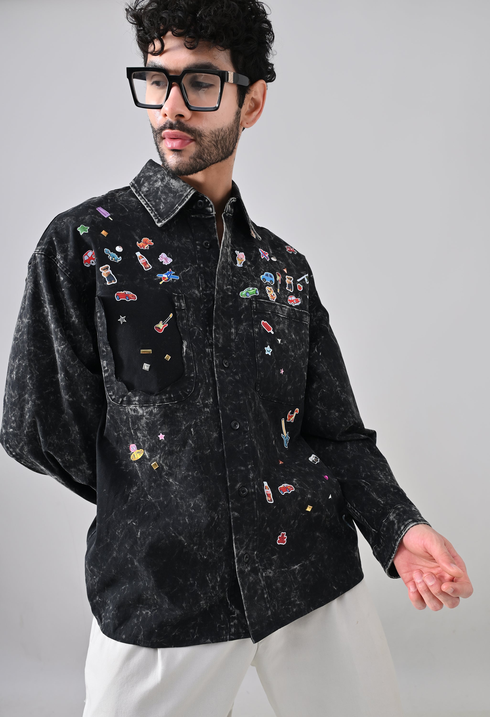 Pixel Pop Denim Shirt