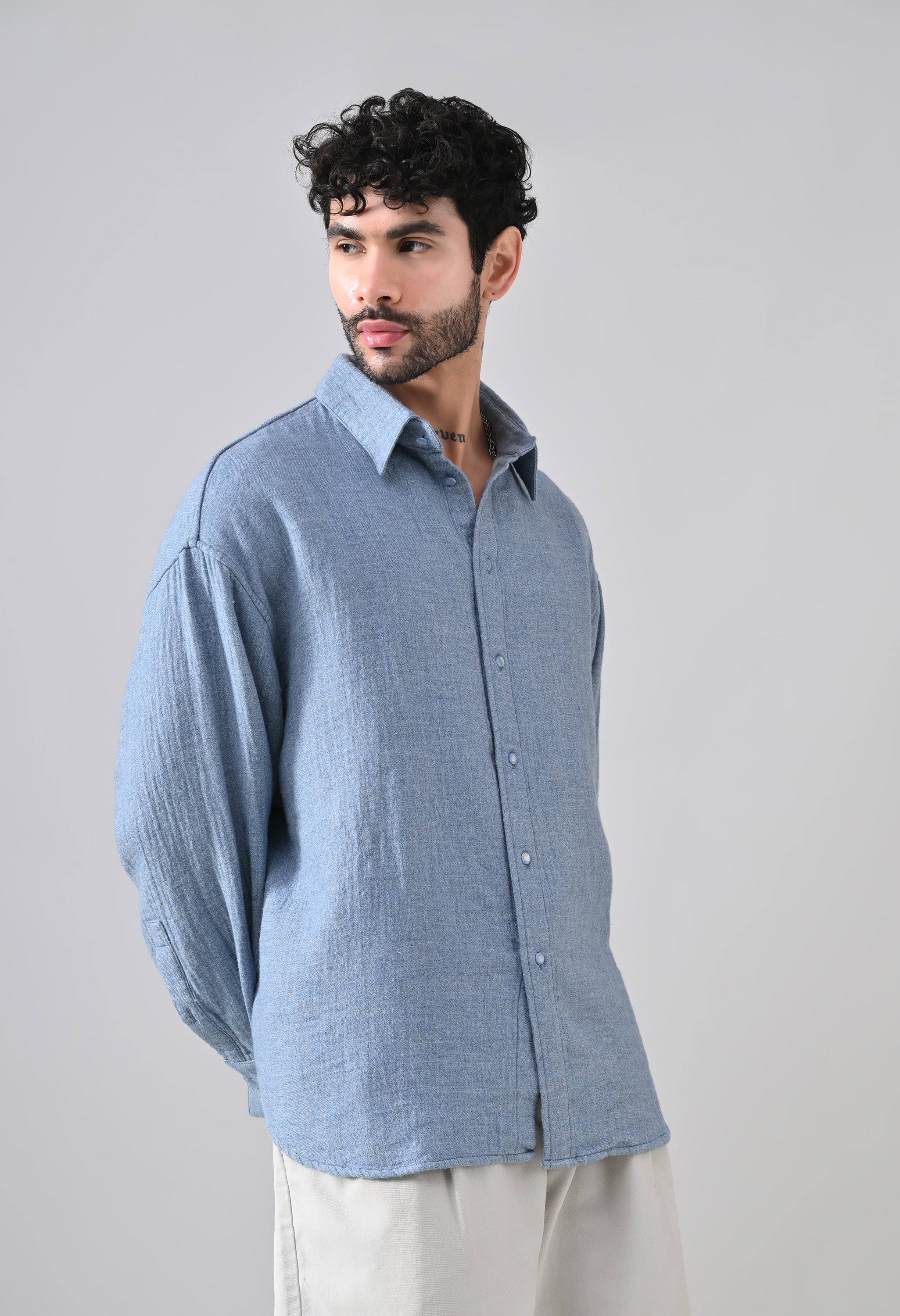 Indigo Rose Oversized Shirt