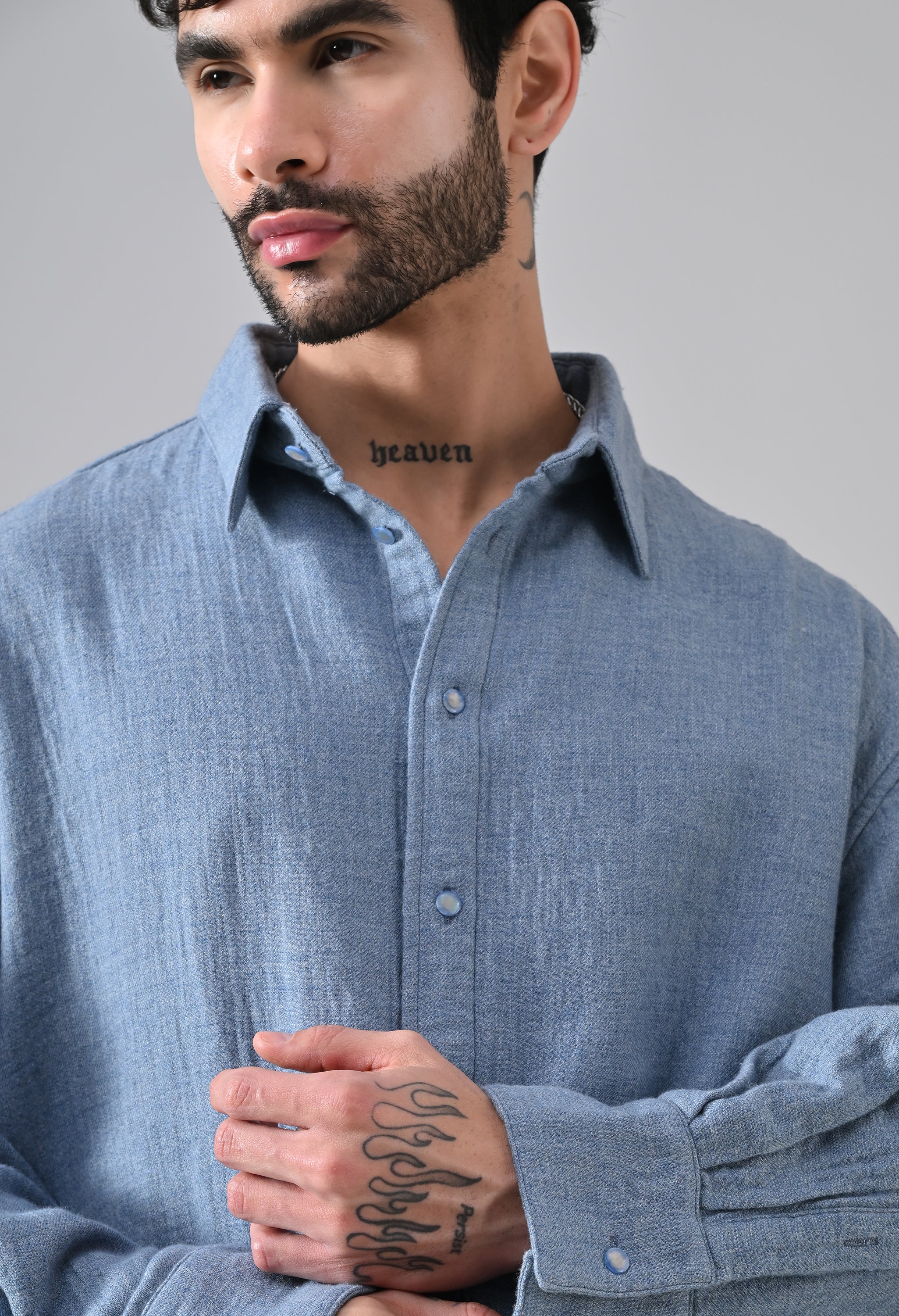 Indigo Rose Oversized Shirt