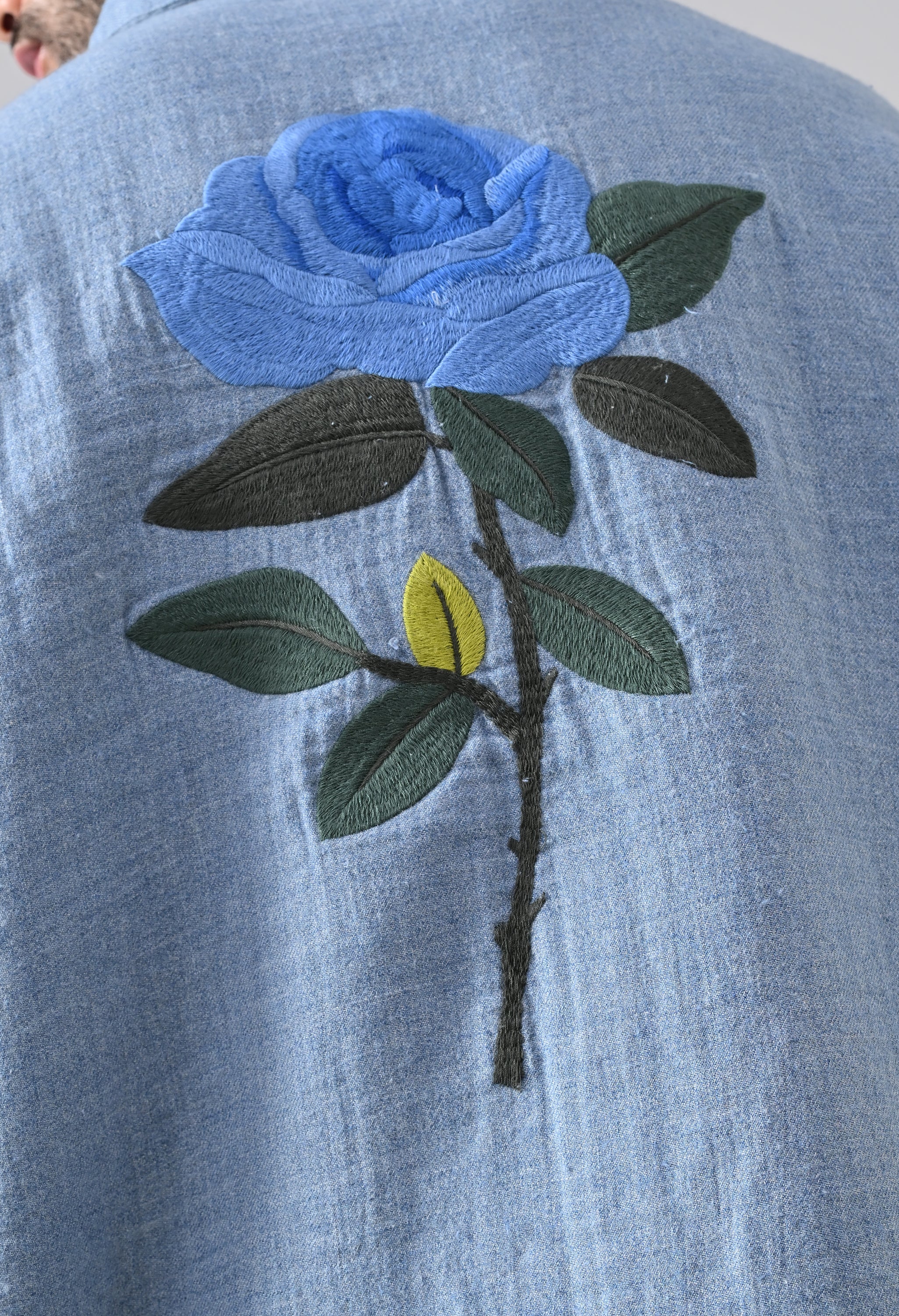 Indigo Rose Oversized Shirt