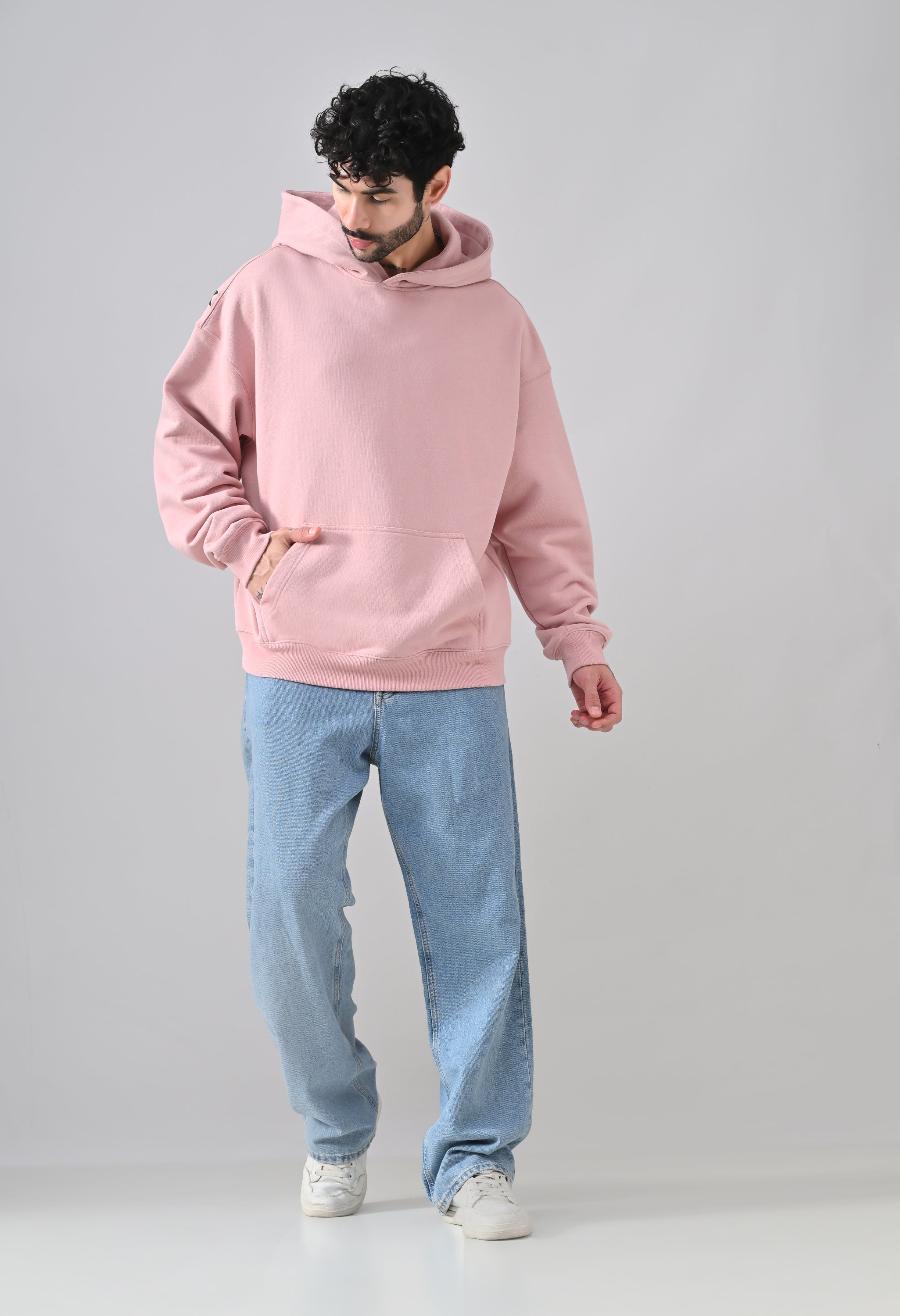 Pom Drip Hoodie Pink