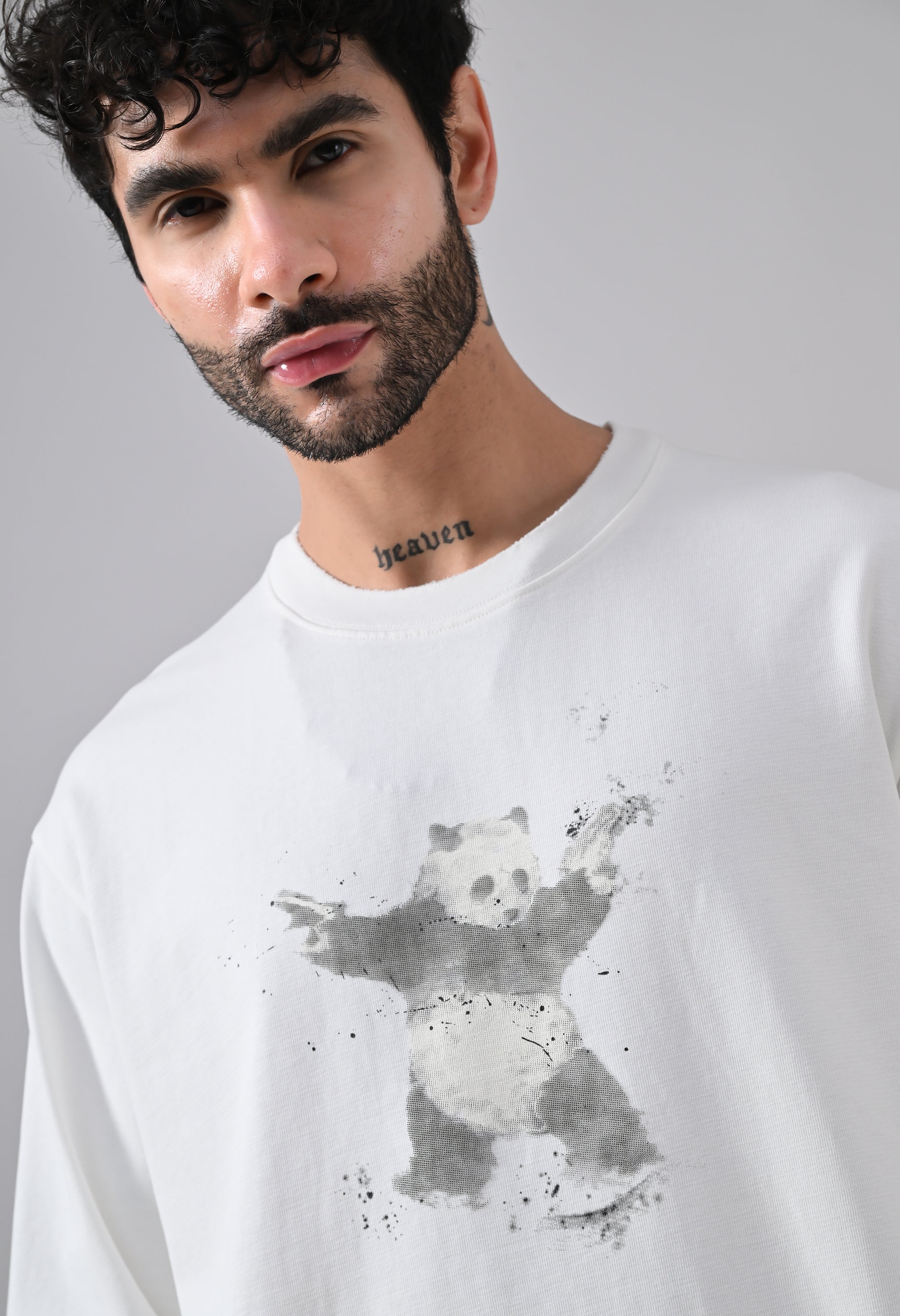 Inglorious Panda Longsleeve T-shirt White