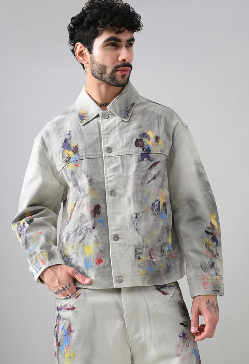 Brushstroke Denim Jacket