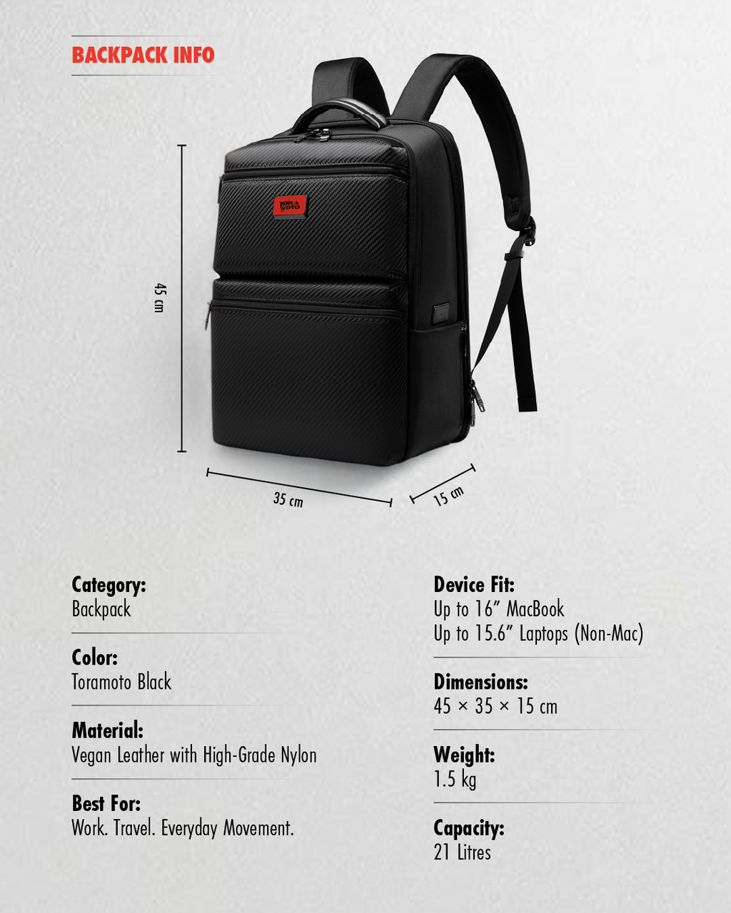 Obsidian Carry Backpack