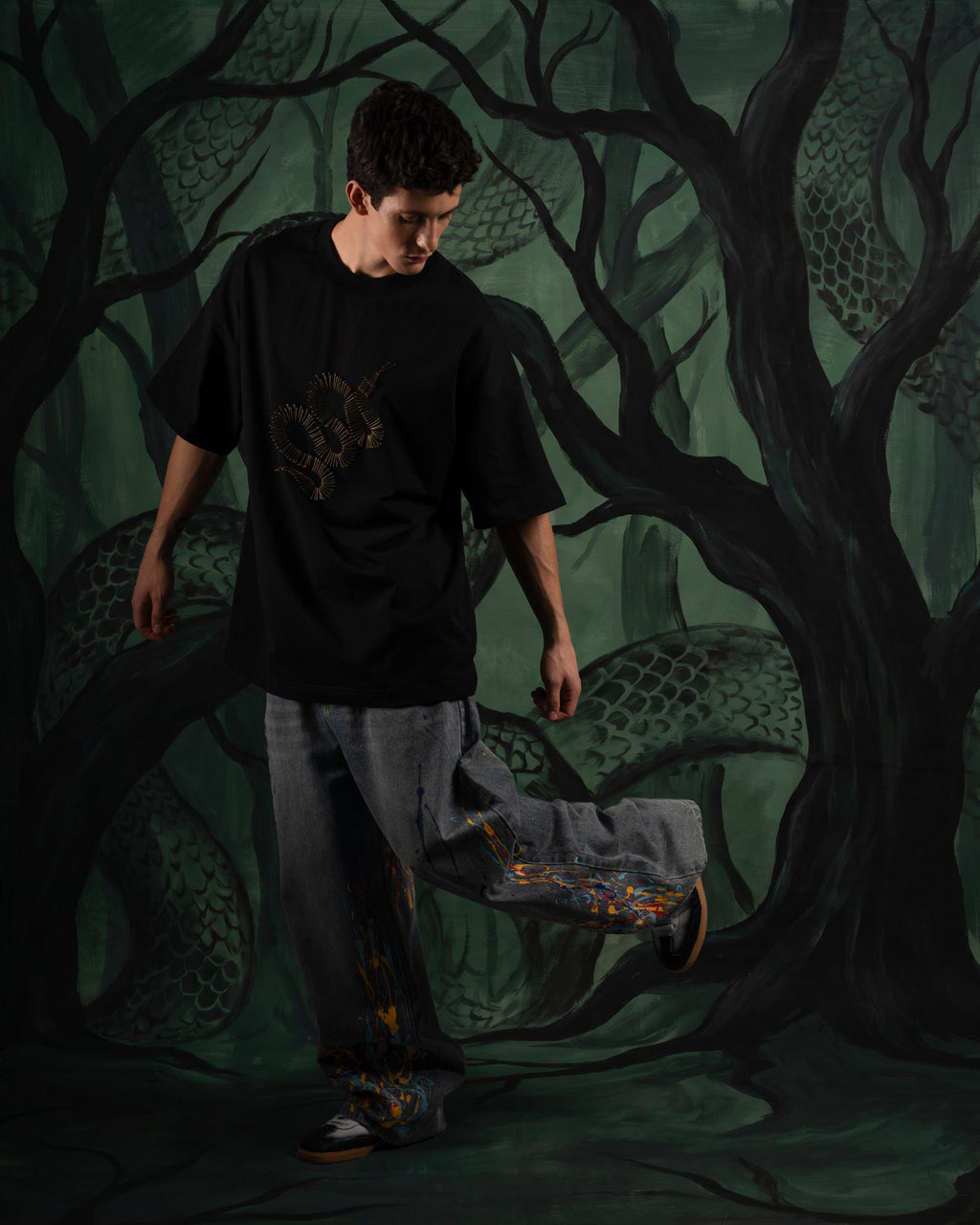Steel Serpent Tshirt- Midnight Venom