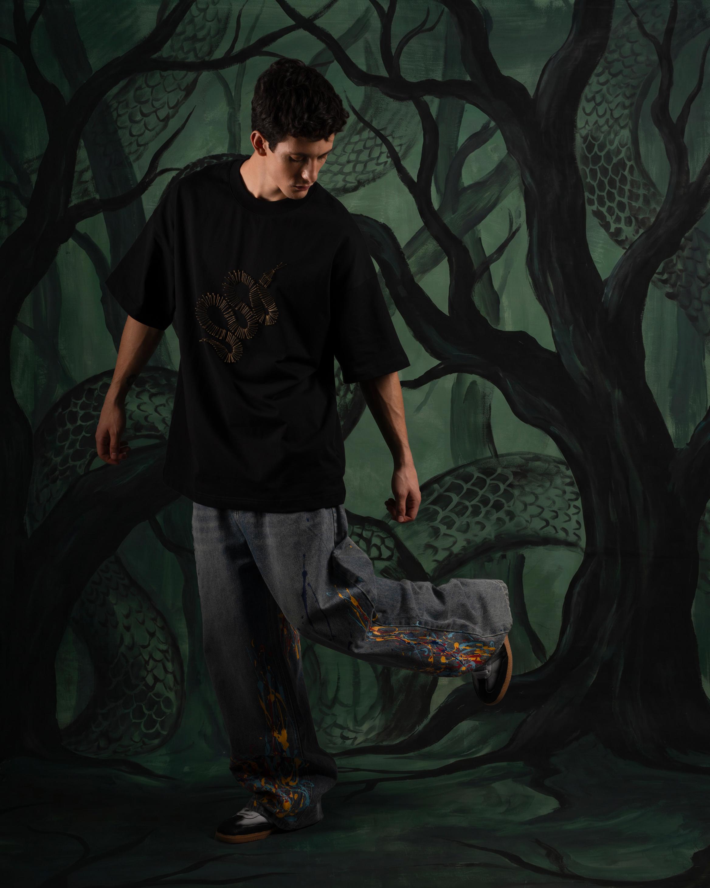 Steel Serpent Tshirt- Midnight Venom