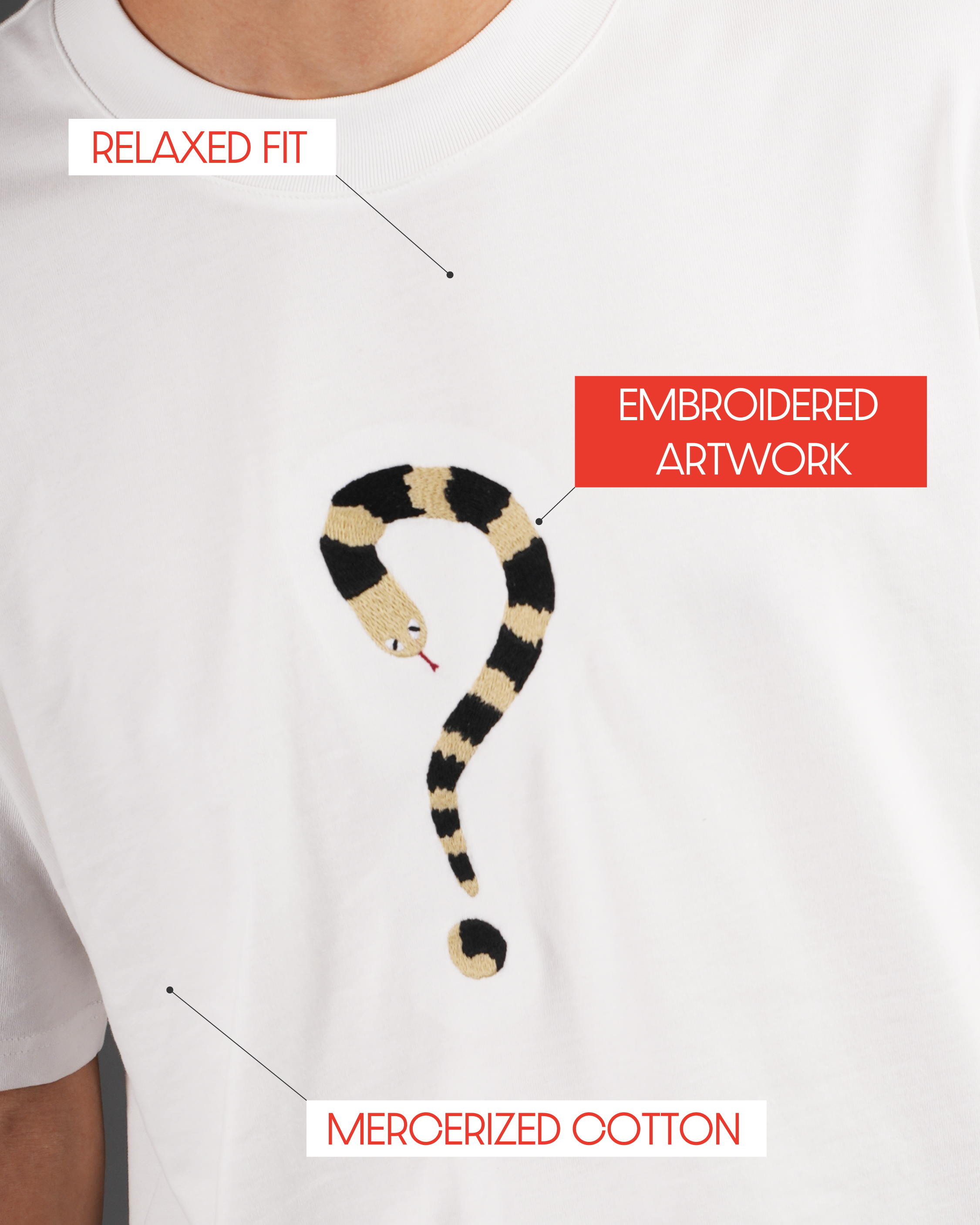 Venom of Doubt Tshirt- Ghost White