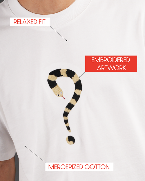Venom of Doubt Tshirt- Ghost White