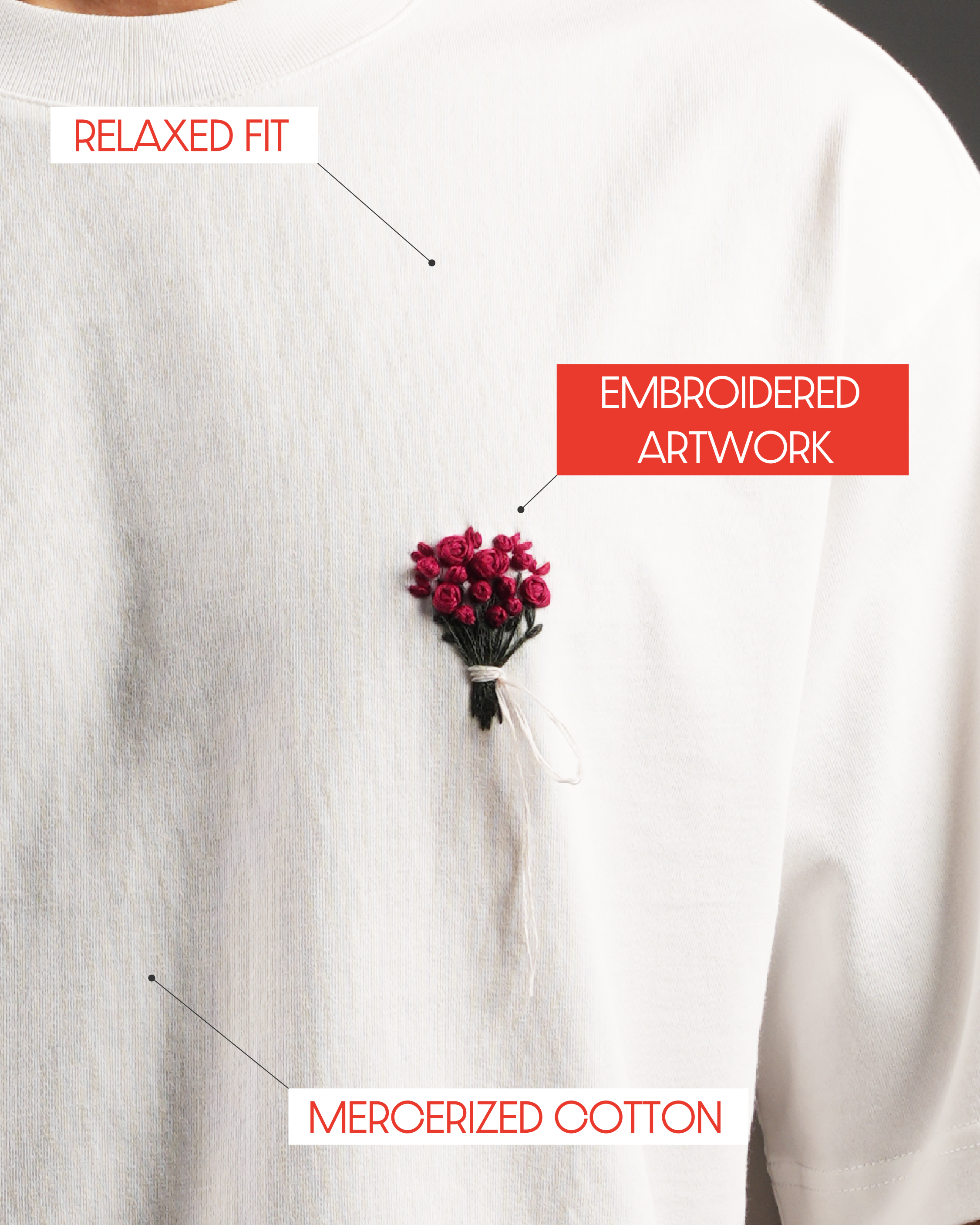 Forbidden Flower Tshirt-Ivory Bloom