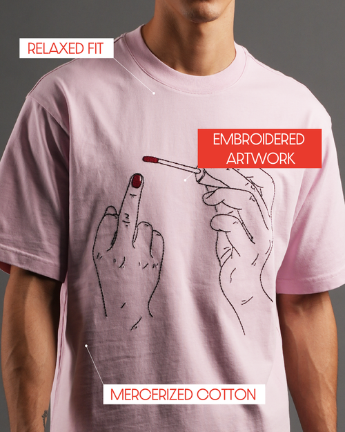 "The Gesture" T-Shirt -Pink Static