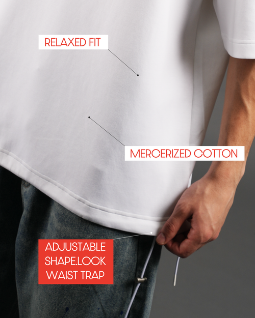 Shapeshift Polo-Studio White [OVERSIZED FIT]