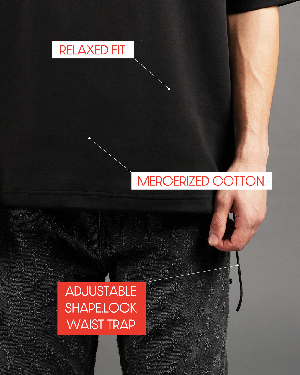 Shapeshift Polo-Obsidian Black [OVERSIZED FIT]