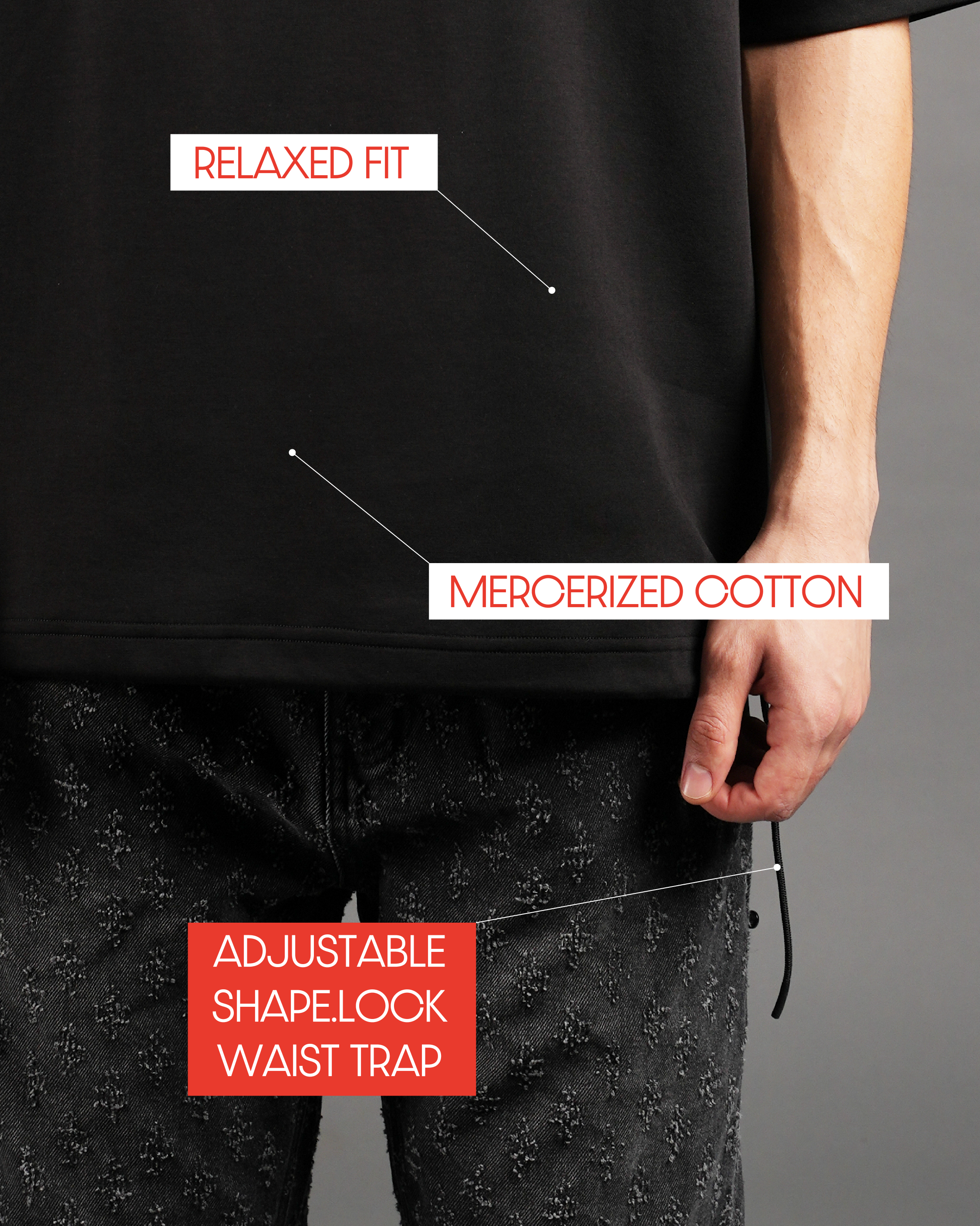 Shapeshift Polo-Obsidian Black [OVERSIZED FIT]