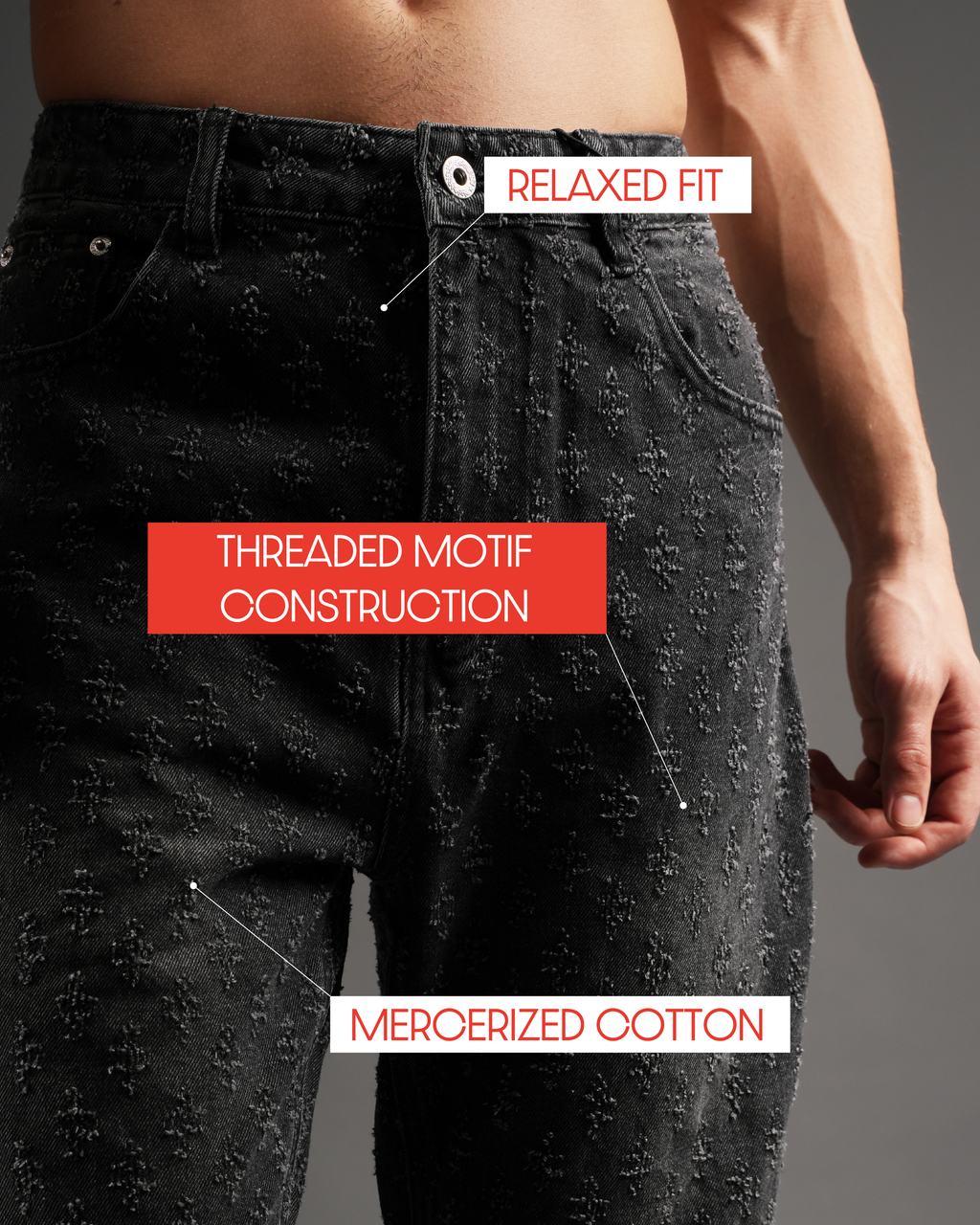 Texture Theory Jeans- Carbon Black