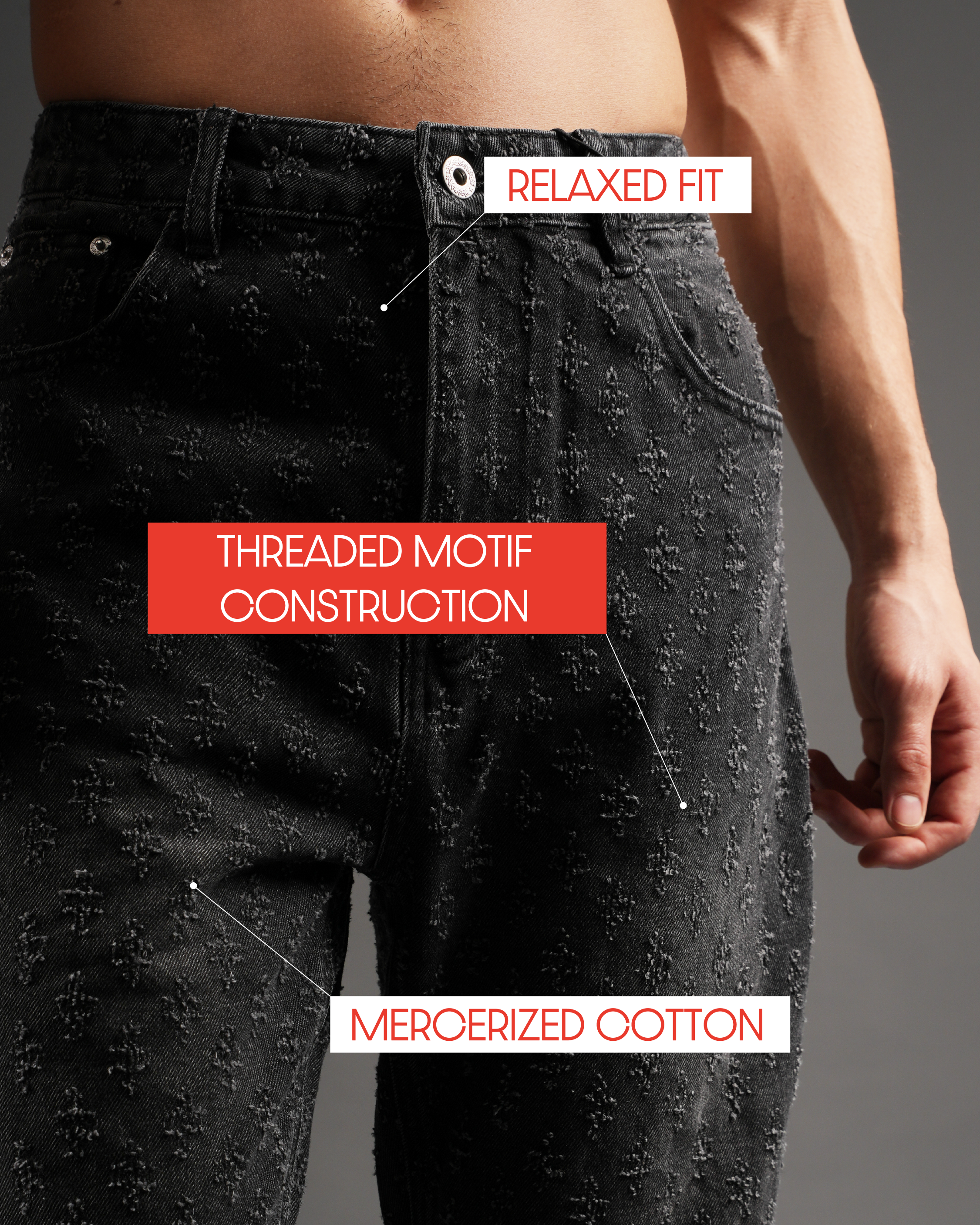 Texture Theory Jeans- Carbon Black