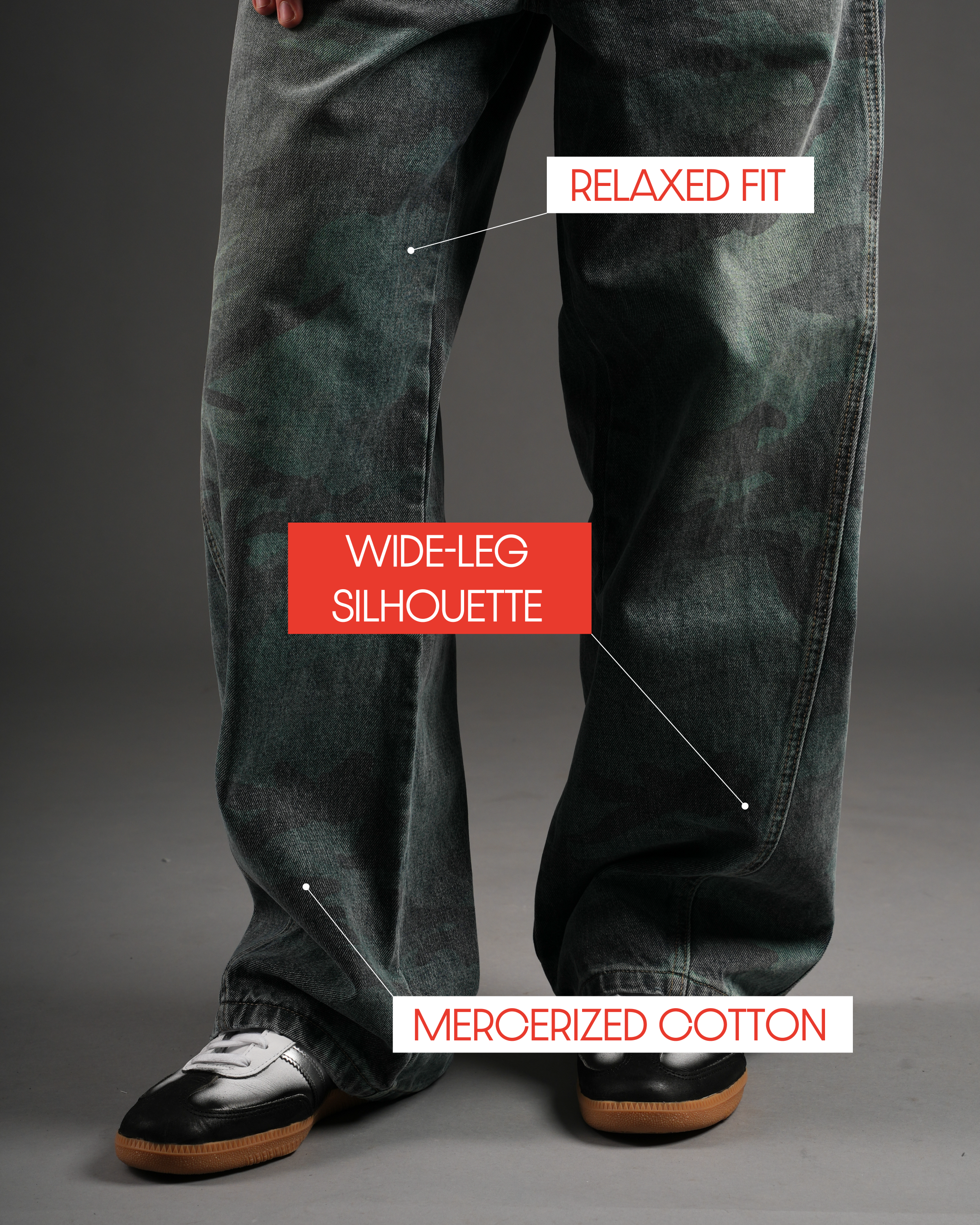Phantom Camo Jeans-Olive Blue