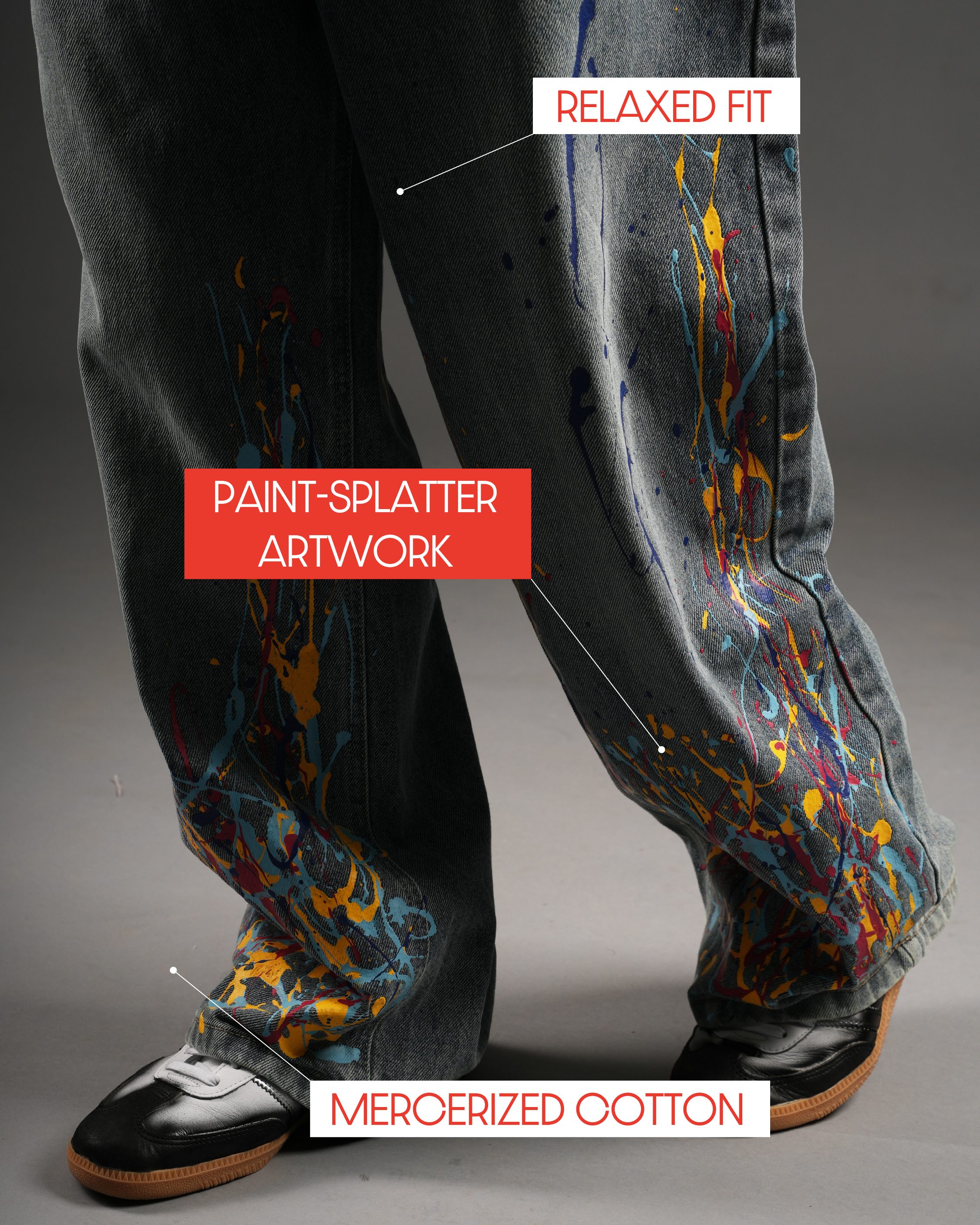 Paint Theory Jeans-Ash Grey
