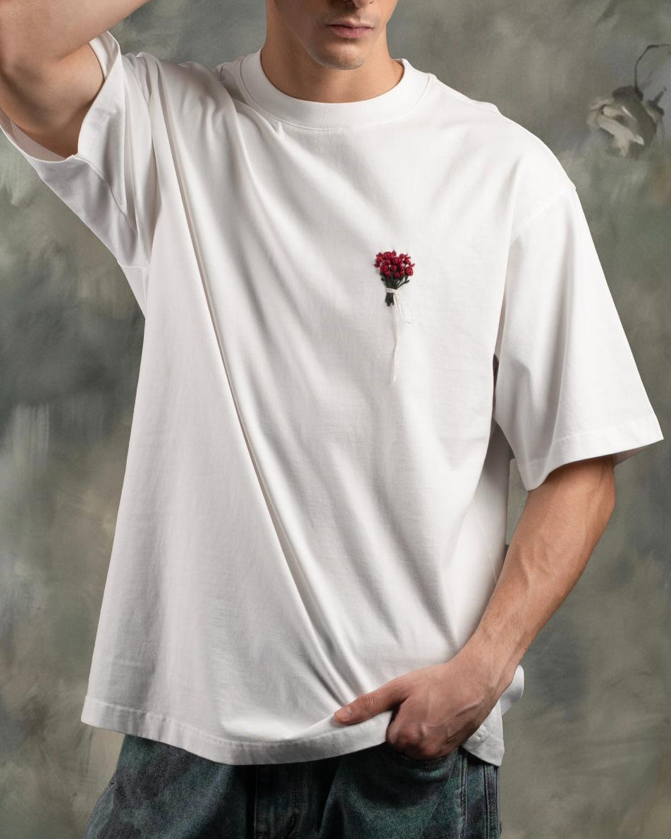 Forbidden Flower Tshirt-Ivory Bloom